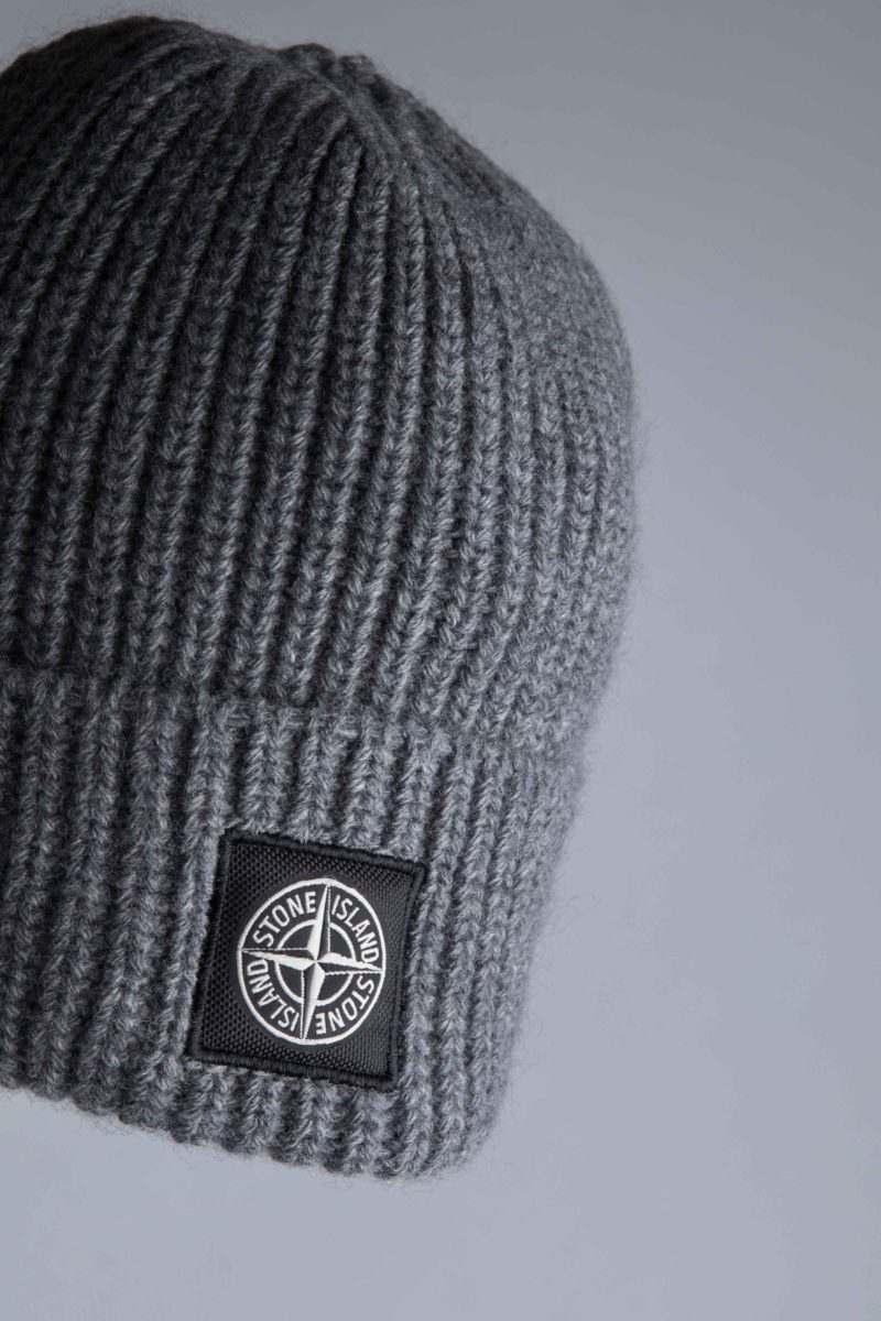 Grey Stone Island Beanie Hat Grey Stone Island Beanie Hat
