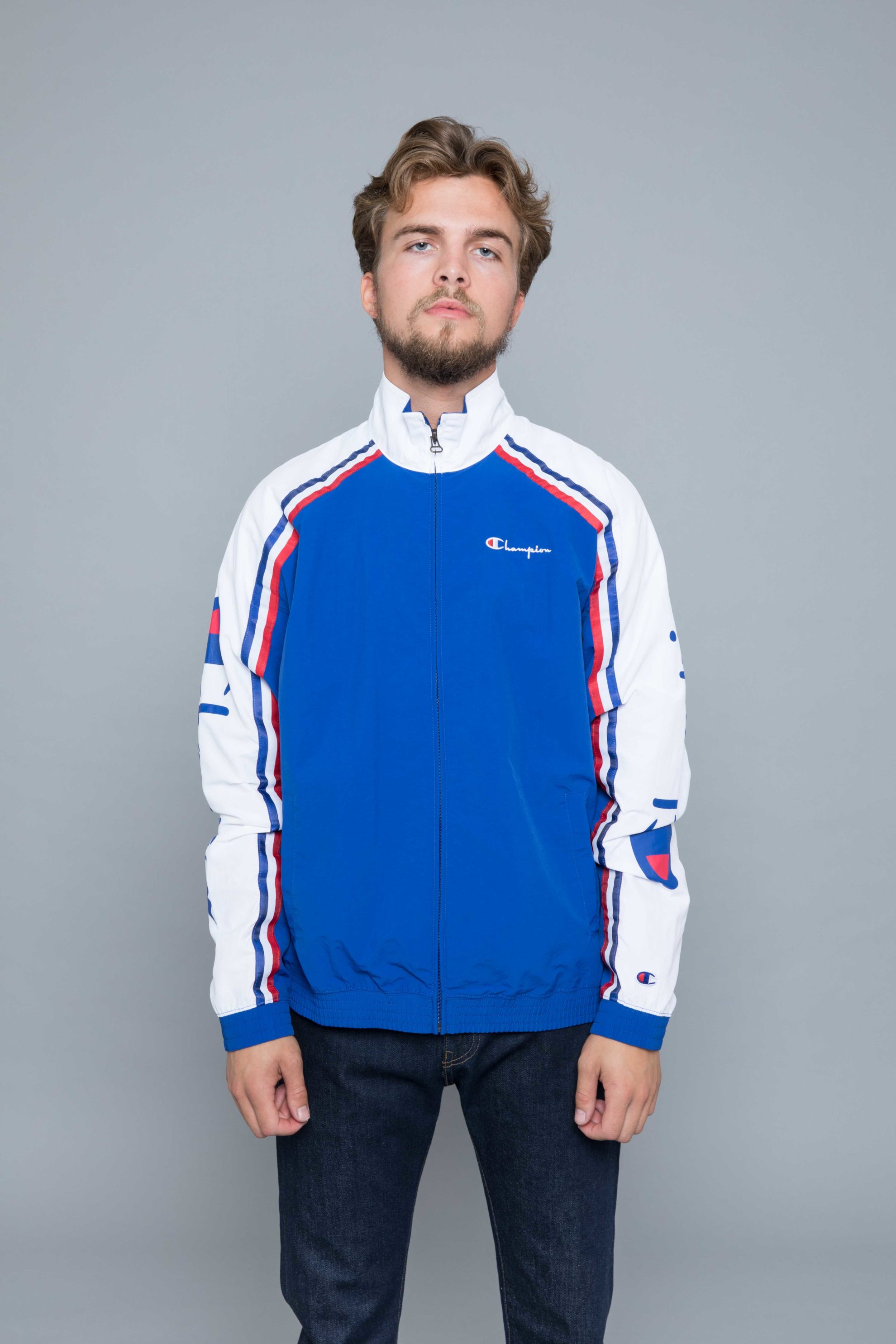 champion blue track jacket