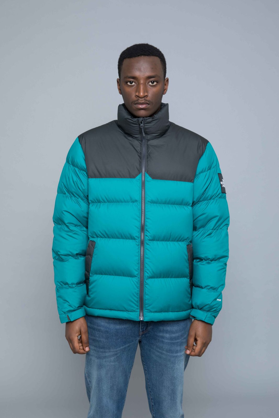 the north face 1992 nuptse jacket in everglade green