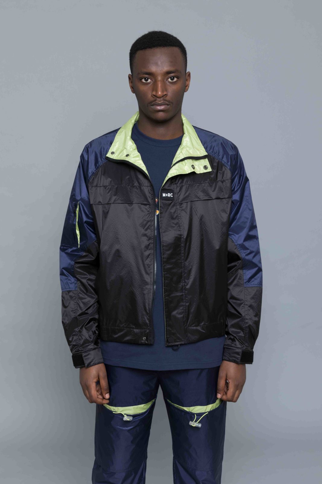 Mrc Noir Block Jacket Navy Marche noir - Centrevillestore