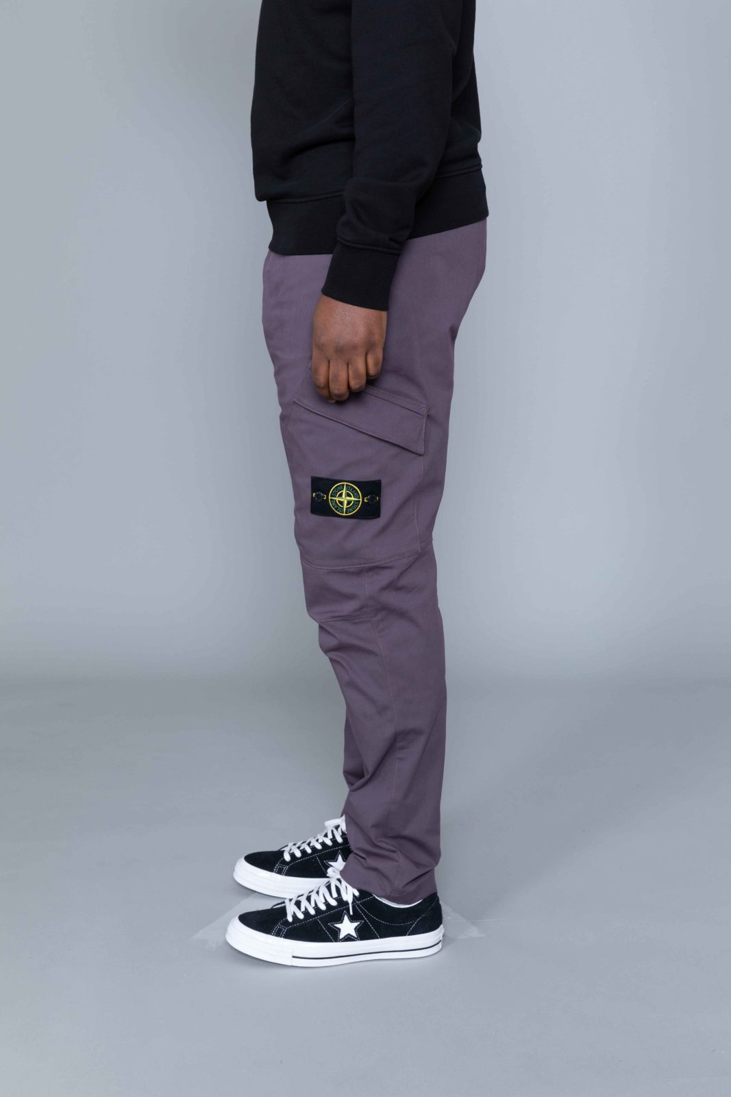 stone island cargo pants grey