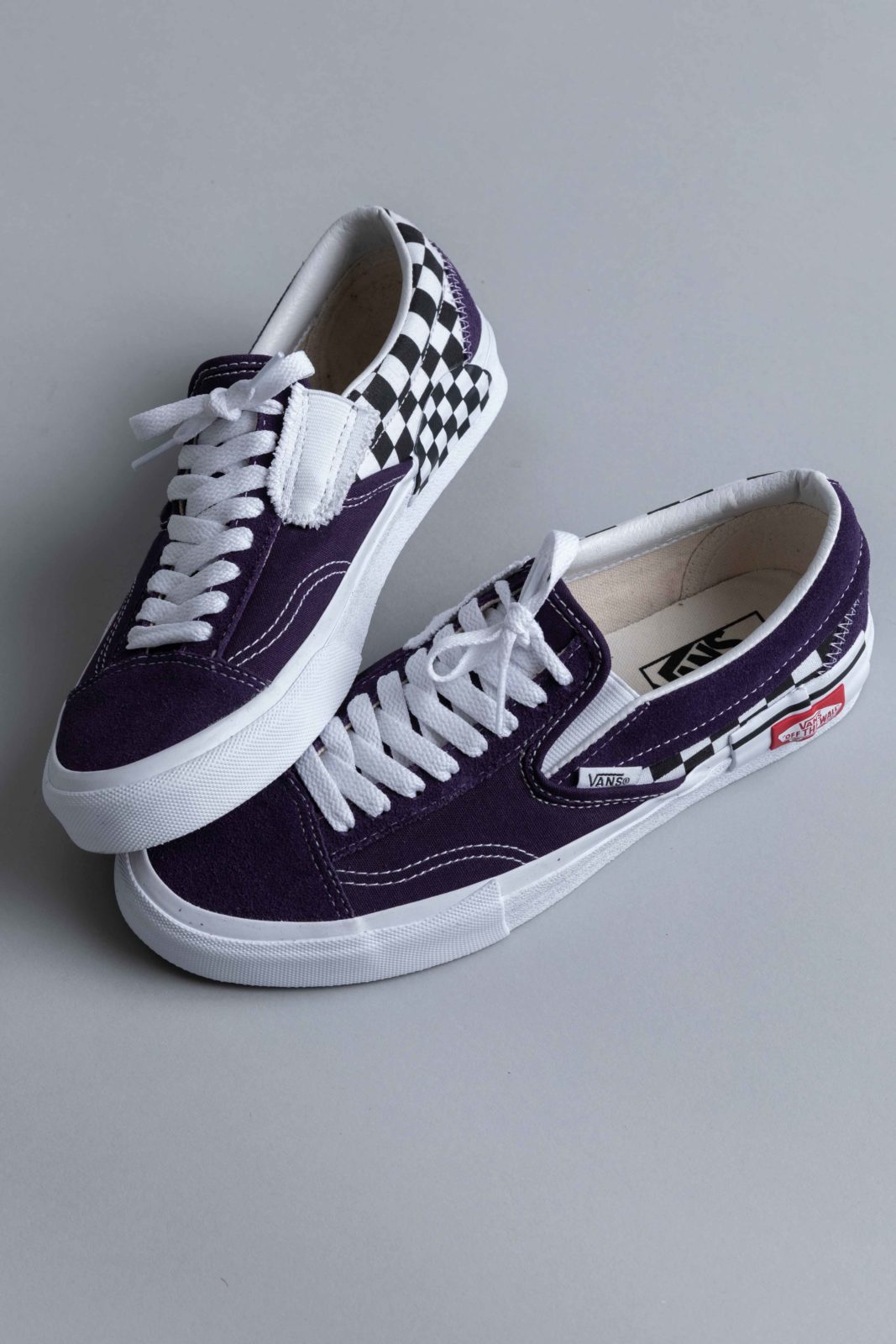 vans checkerboard slip on lx