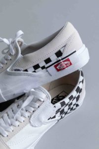 slip on cap lx white checkerboard