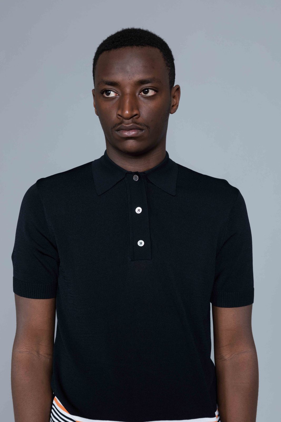 Astrid Andersen Classic Polo Black • Centreville Store in Brussels