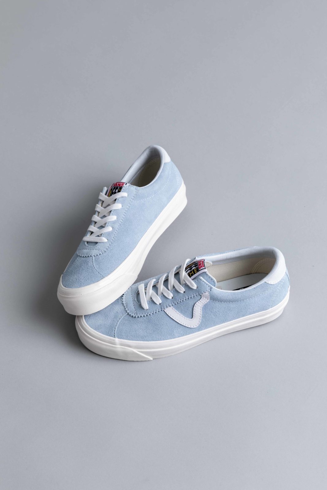 old skool vans light blue