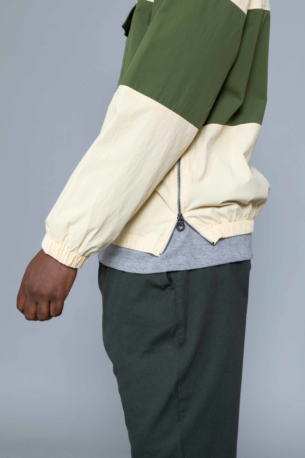 nylon quarter zip pullover