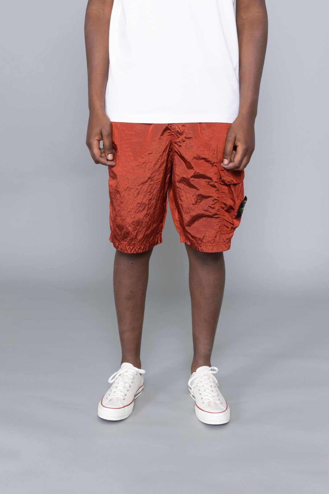 stone island nylon cargo shorts