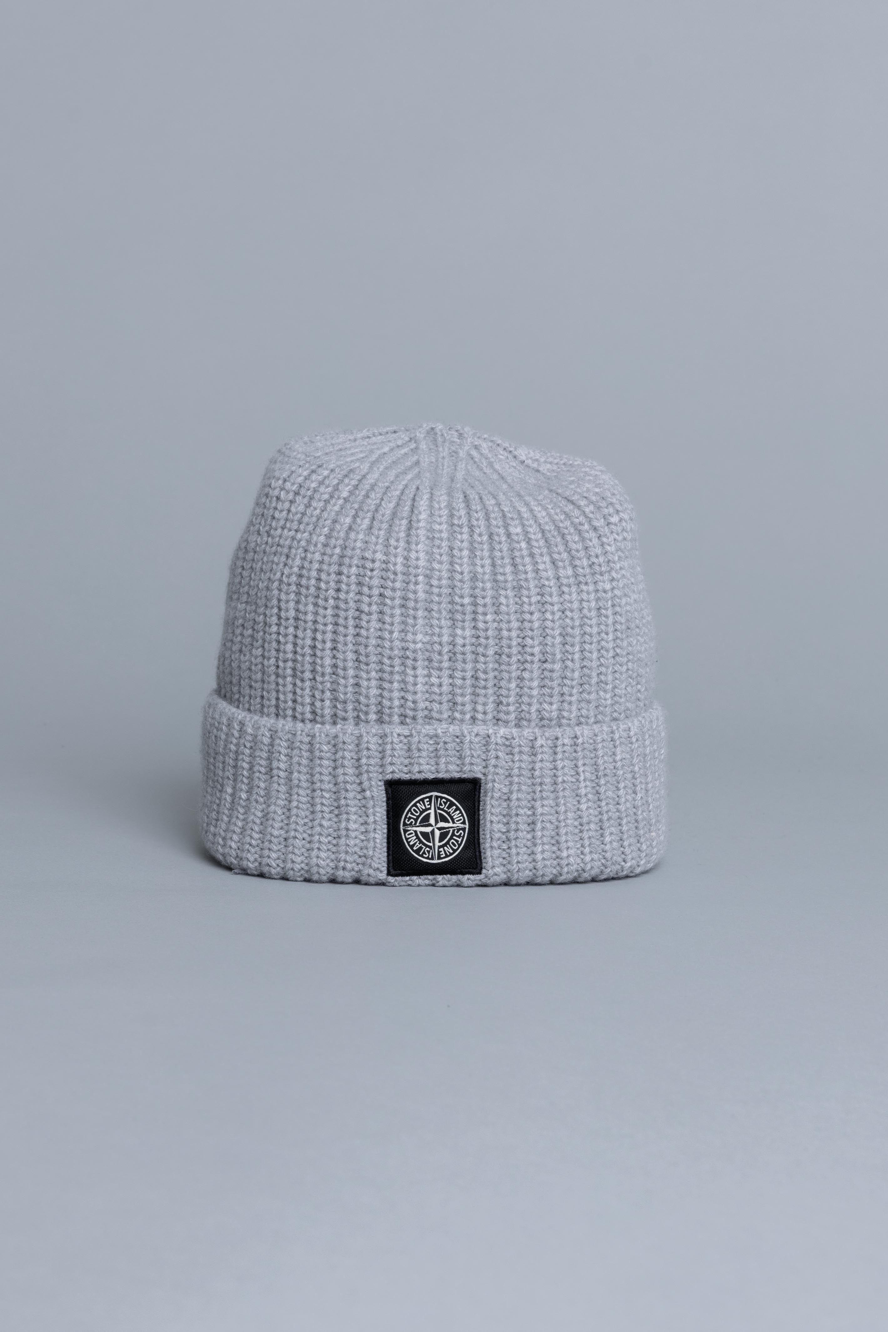 Stone Island Patch Logo Beanie Grey 
