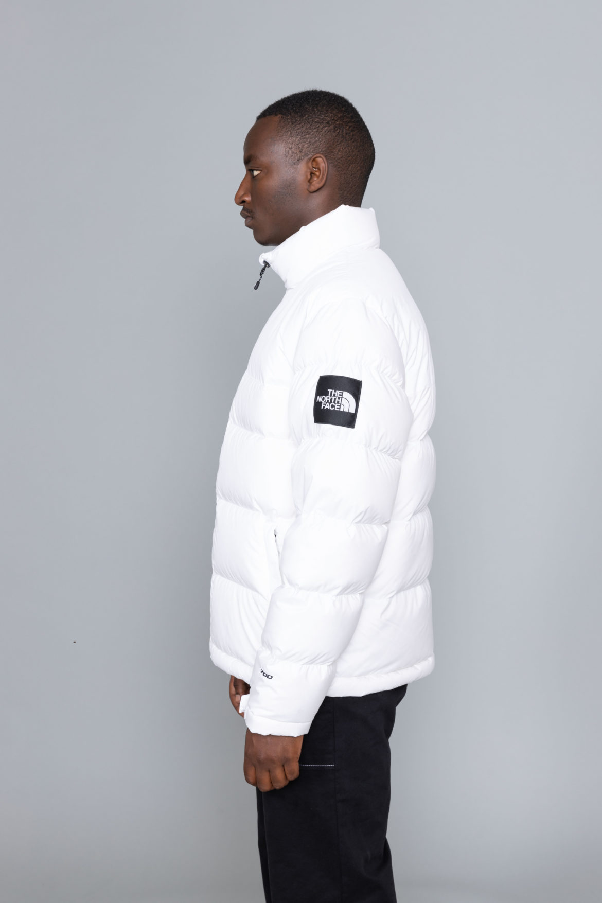 white nuptse jacket