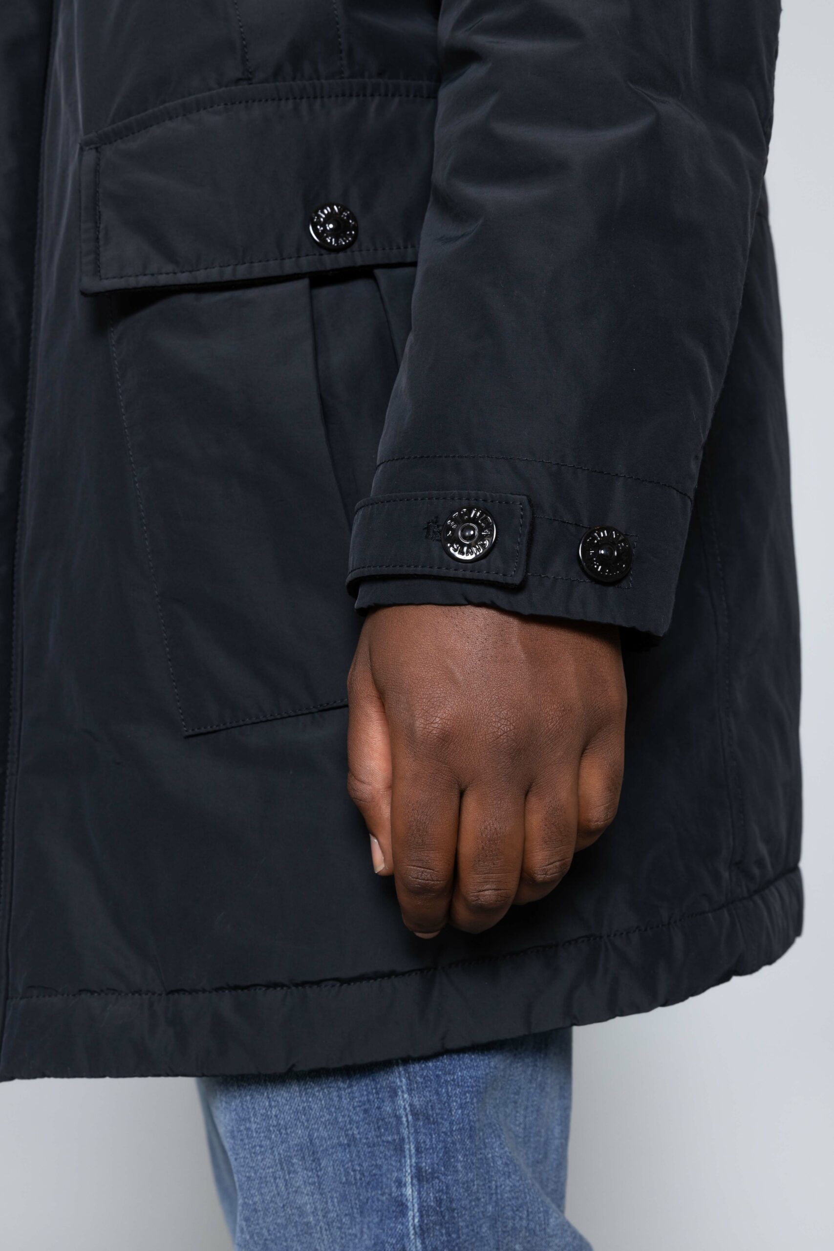 Stone island micro reps store primaloft long down jacket