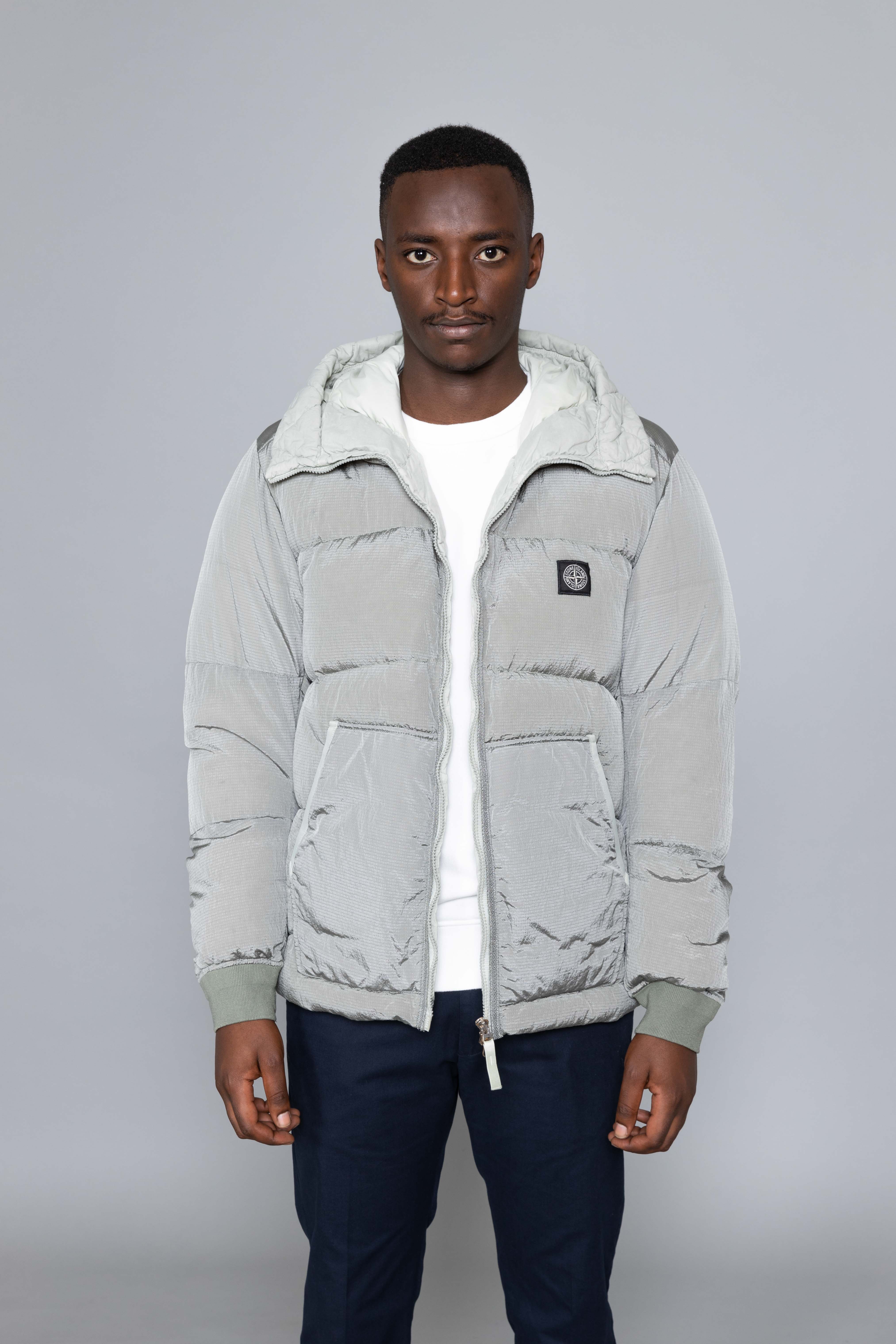 stone island nylon metal jacket grey