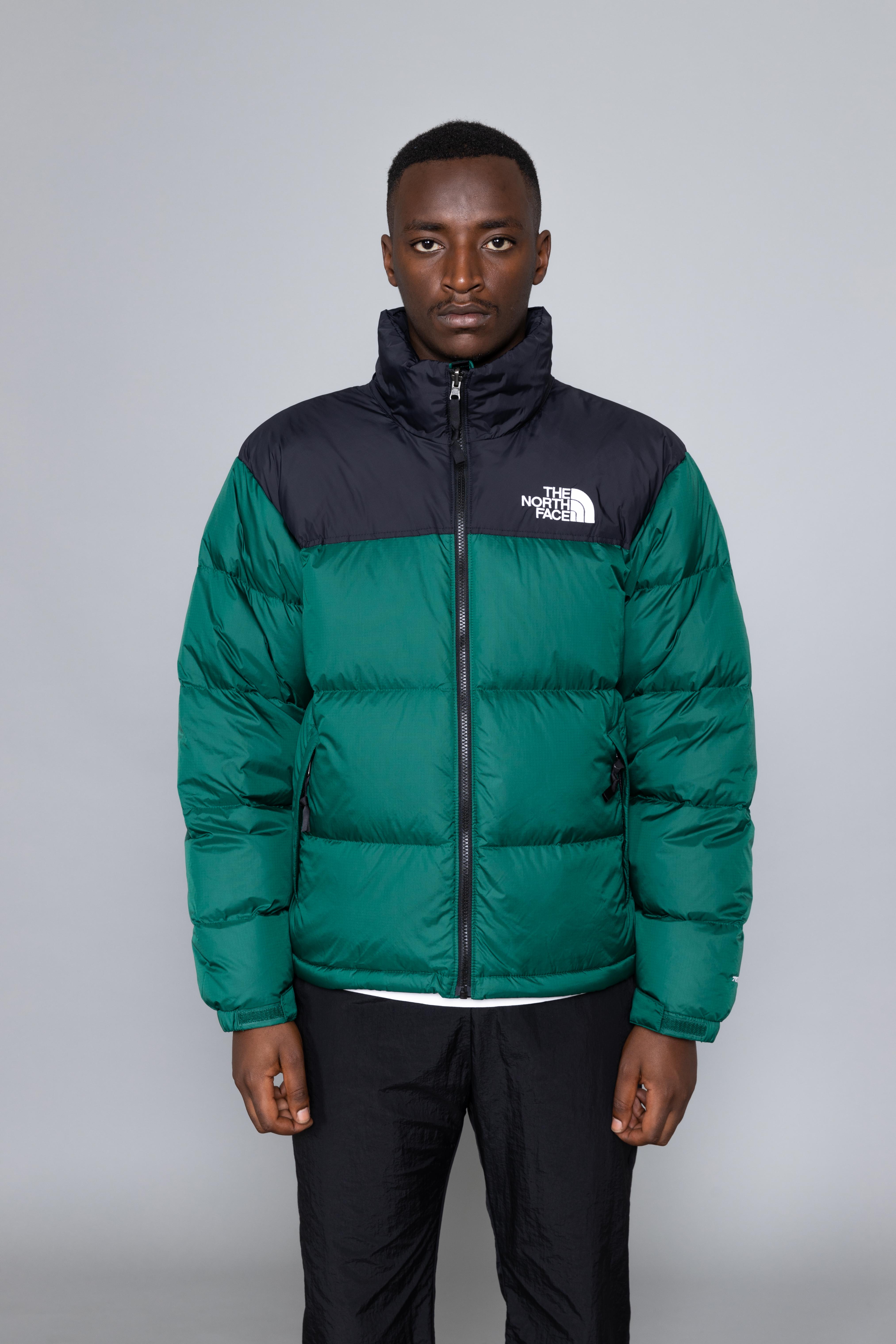 1996 retro nuptse jacket green