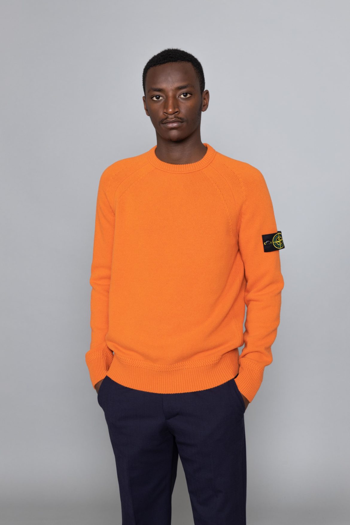 stone island sweater orange