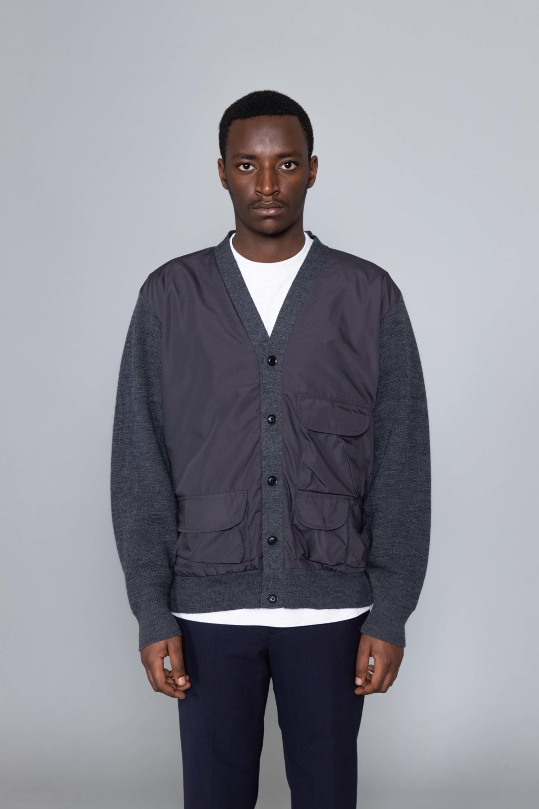Nanamica Hybrid Cardigan Charcoal 