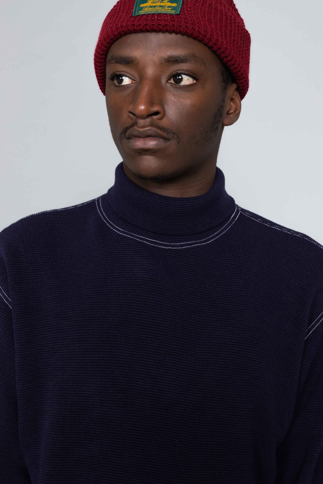 Nanamica Turtle Neck Shirt Navy 
