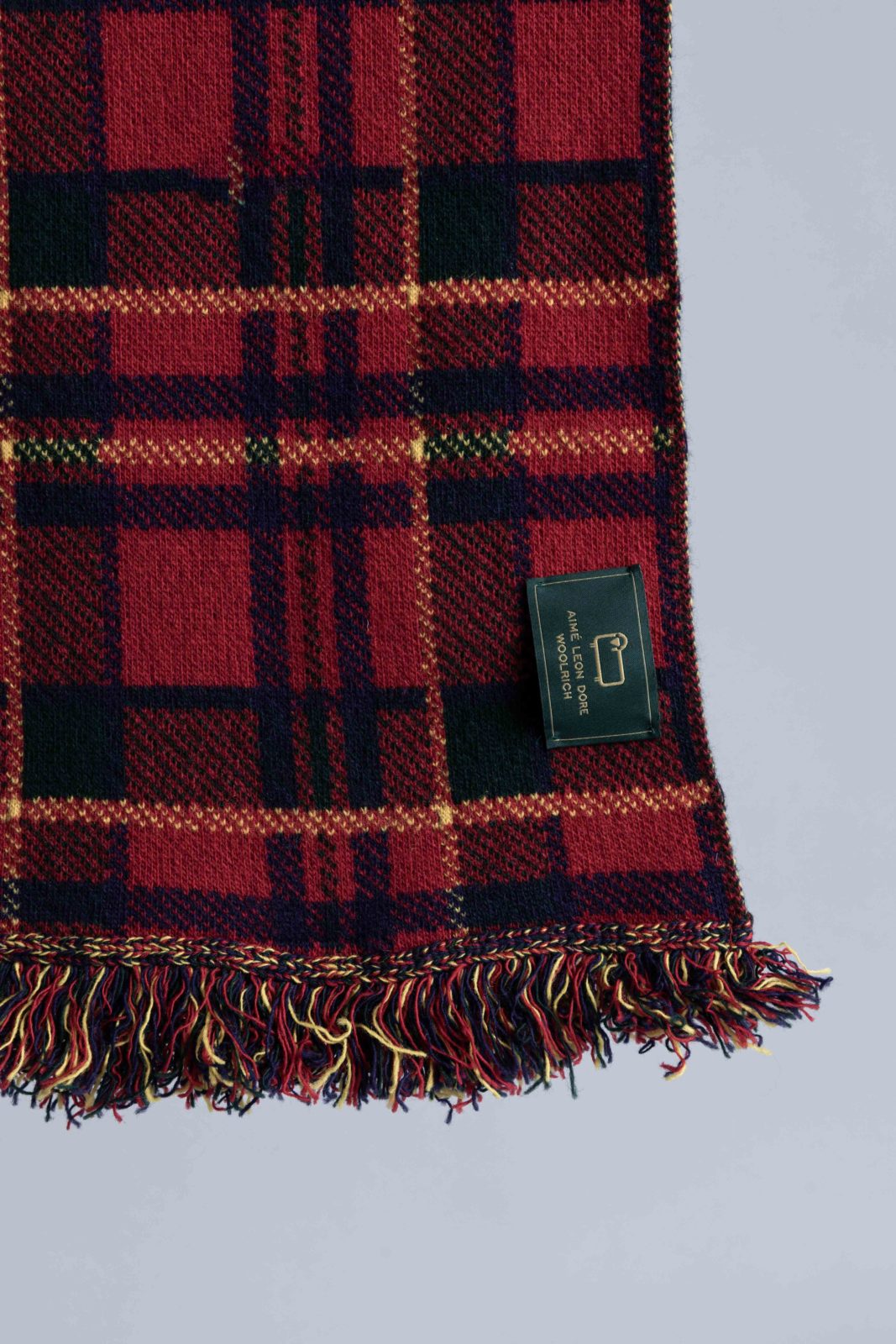 AIME LEON DORE PLAID SCARF RED