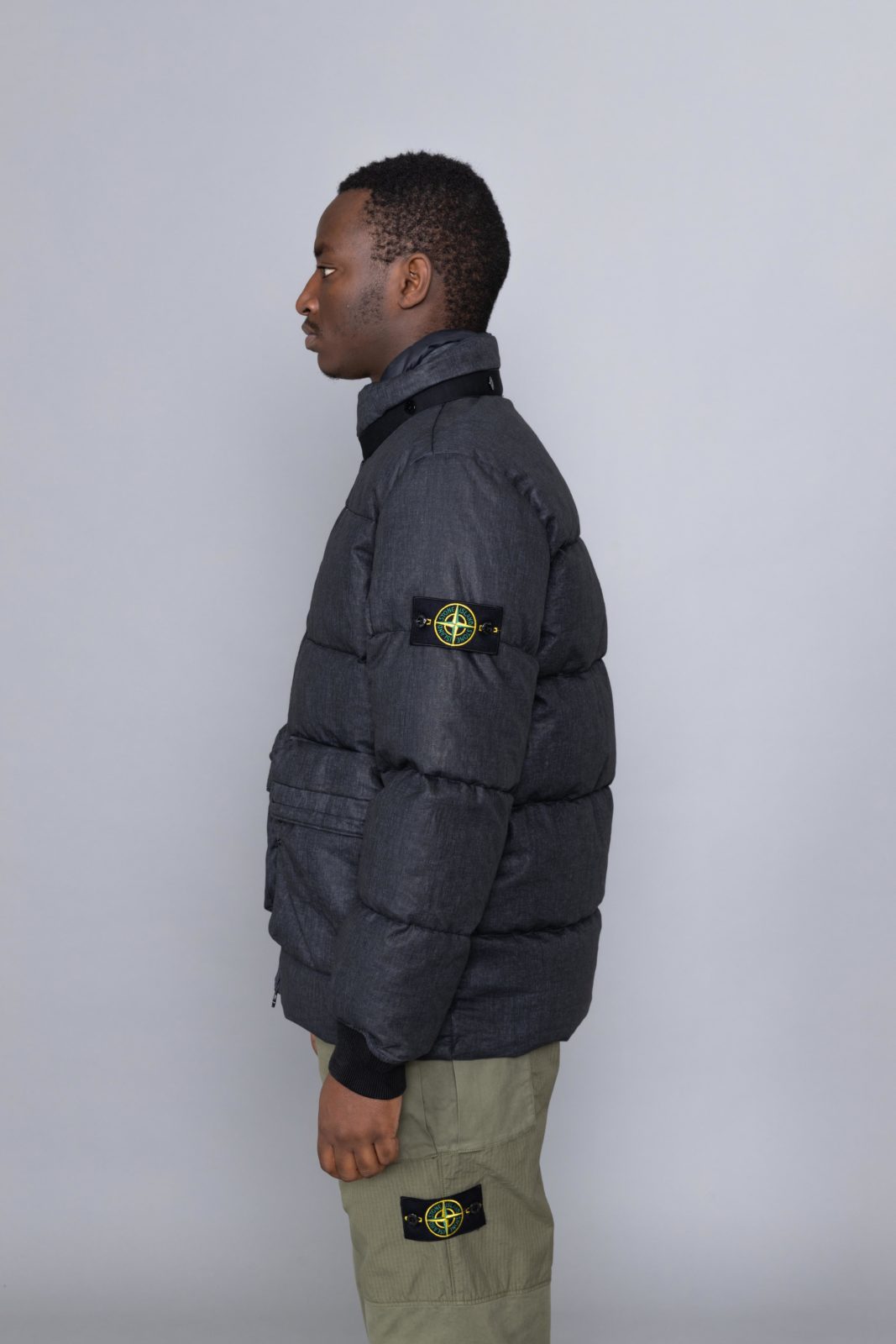 stone island real down jacket