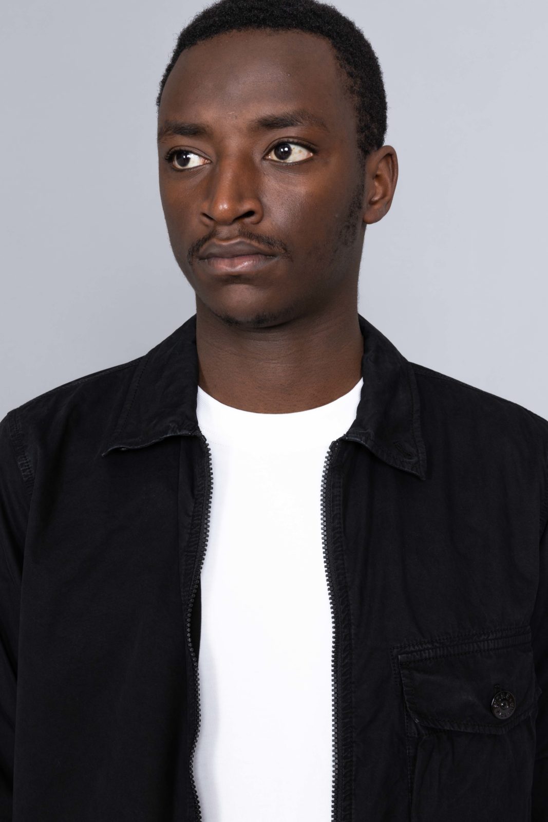 Stone Island Zip Overshirt Black 7215114WN.V0129 - Centrevillestore