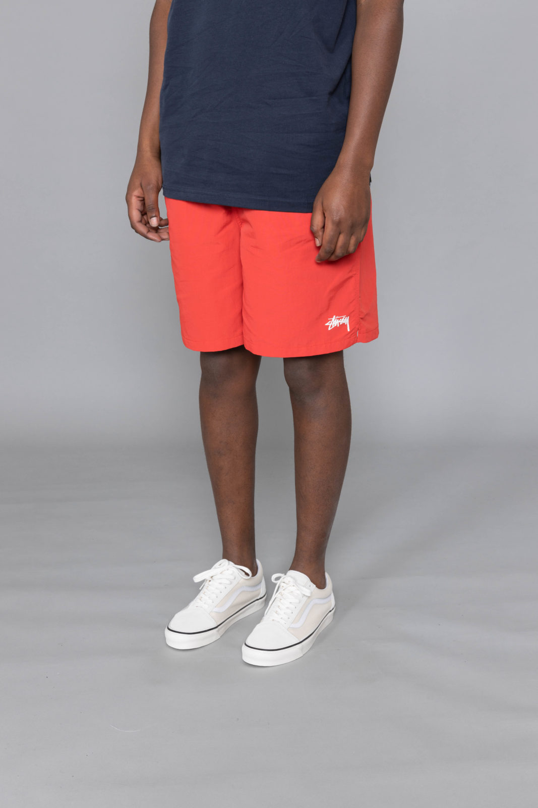 stussy red shorts