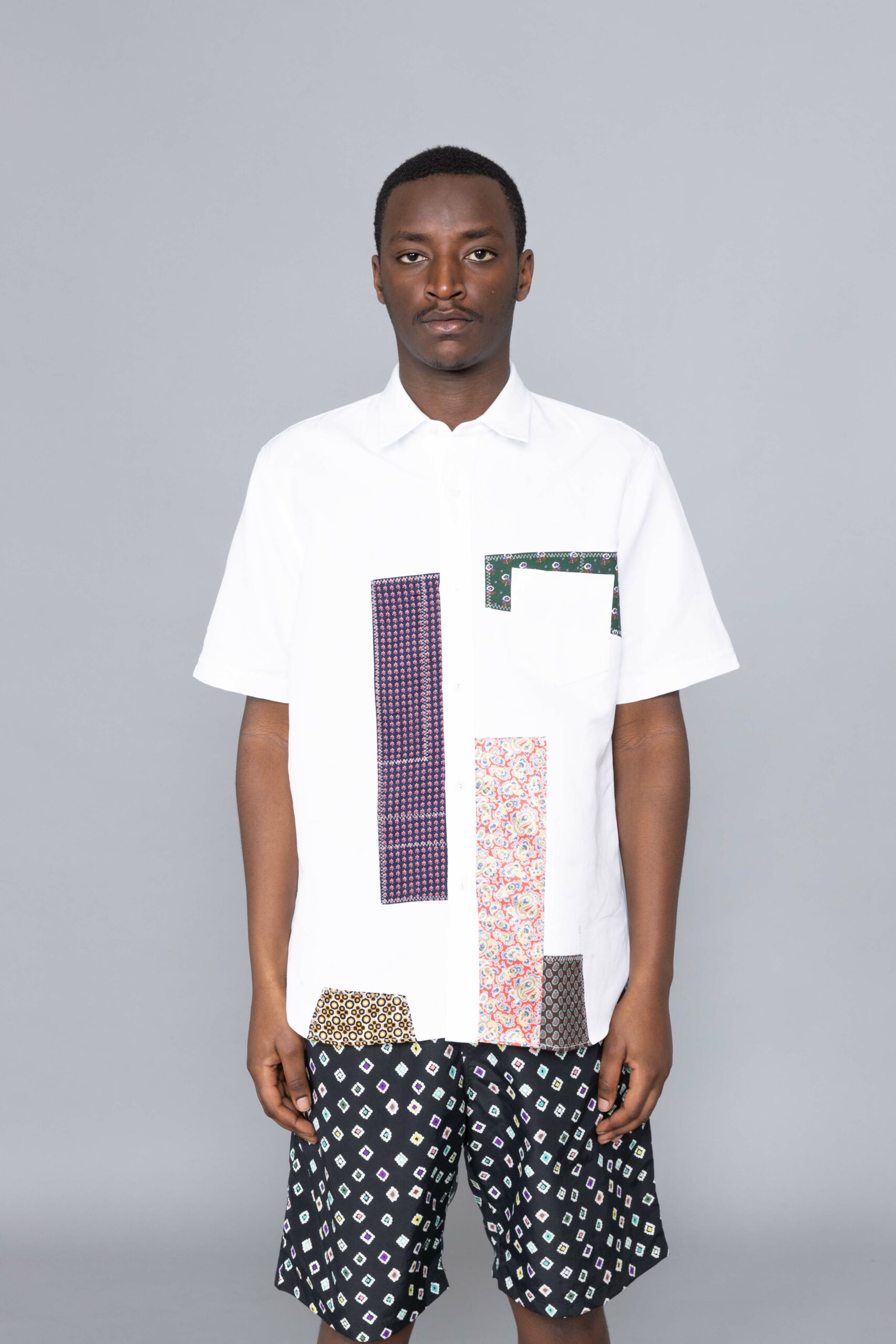 Junya Watanabe Short Sleeve Patchwork Shirt - Centrevillestore