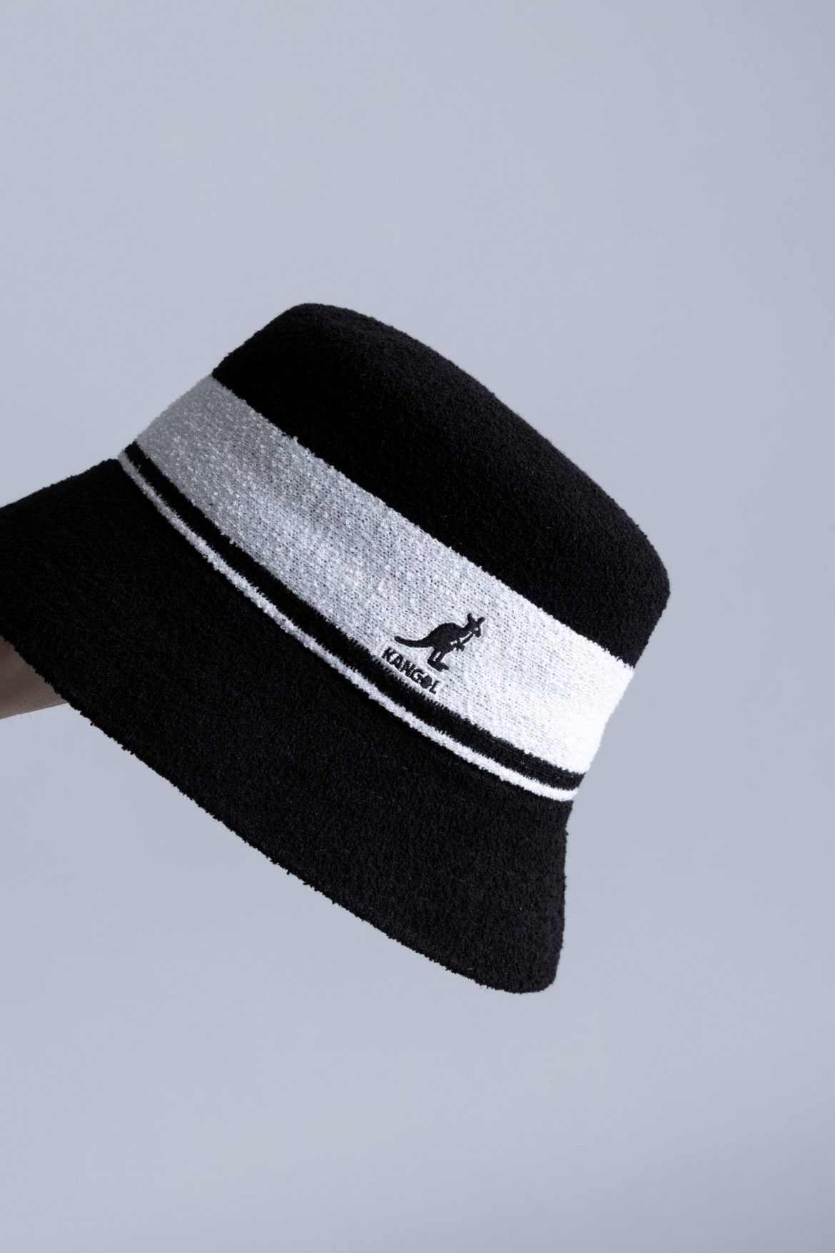 Kangol Bermuda Stripe Bucket Hat Black 