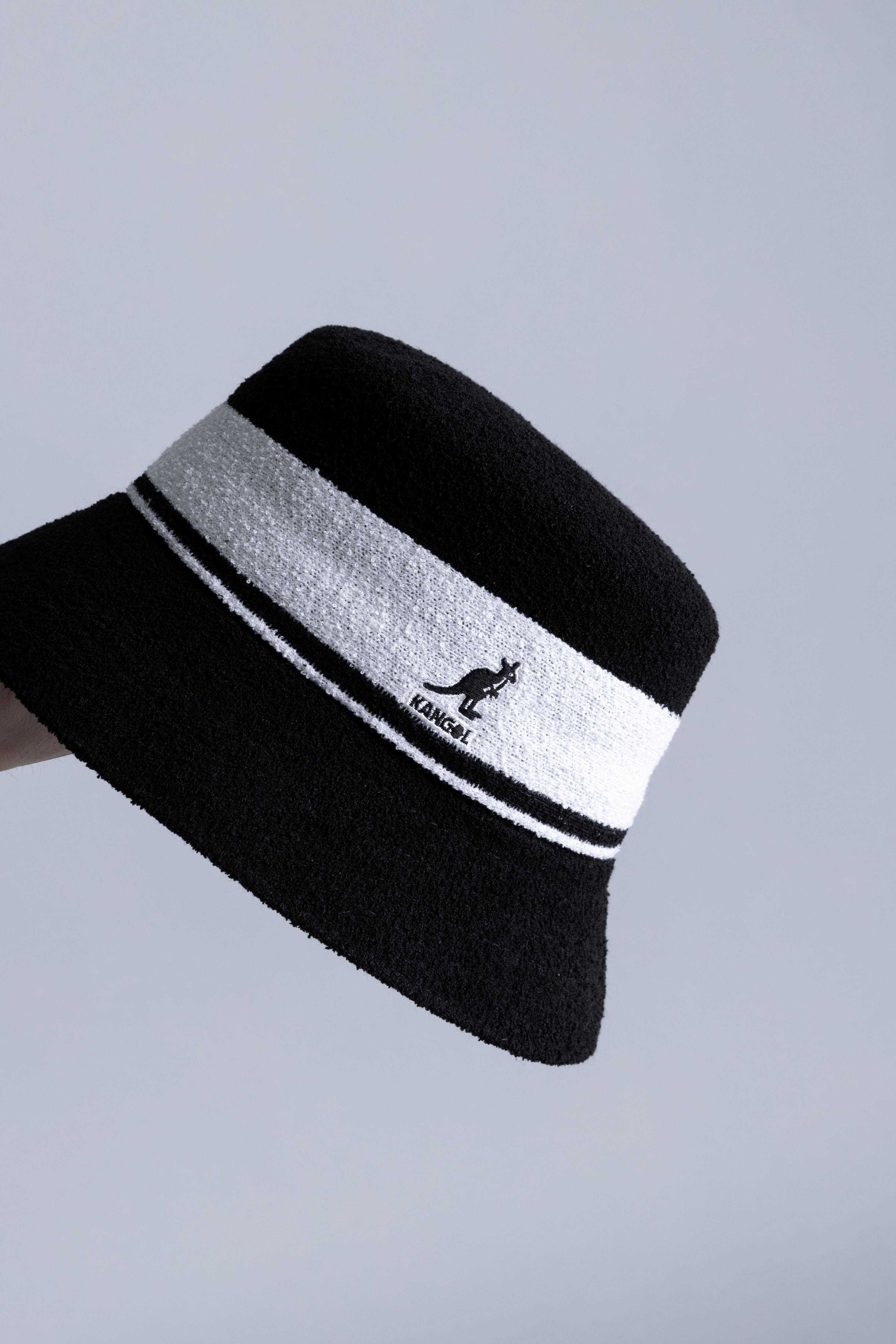 Kangol Bermuda Stripe Bucket Hat Black 