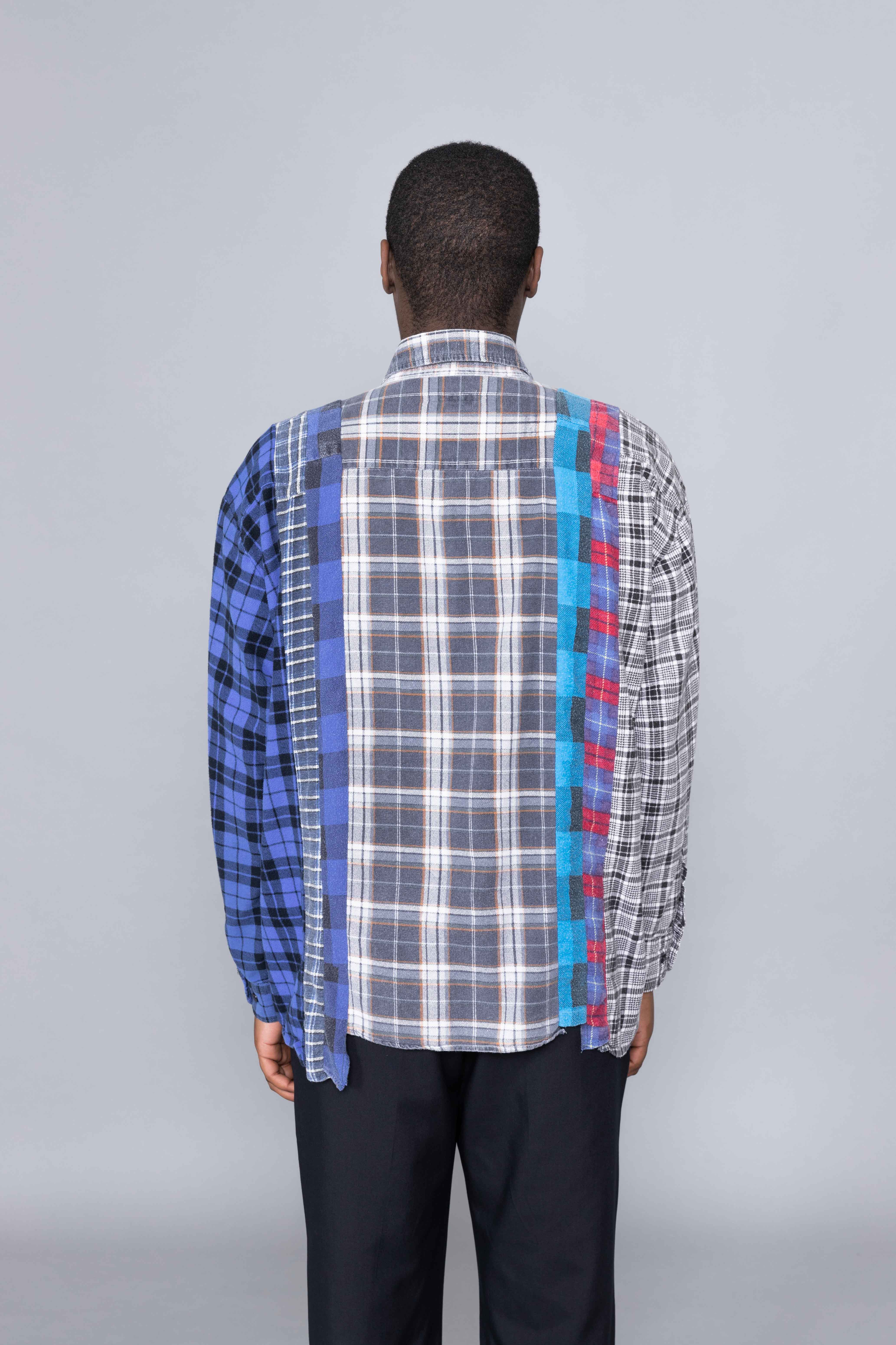 Needles 7 Cuts Flannel Shirt Blue japan 
