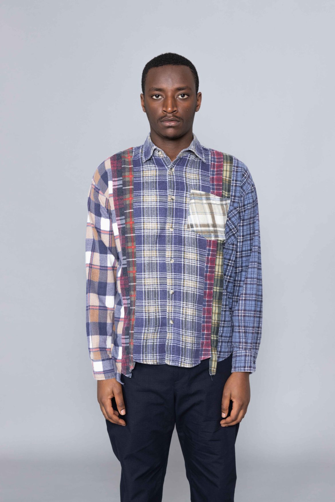 Needles 7 Cuts Flannel Shirt Green 