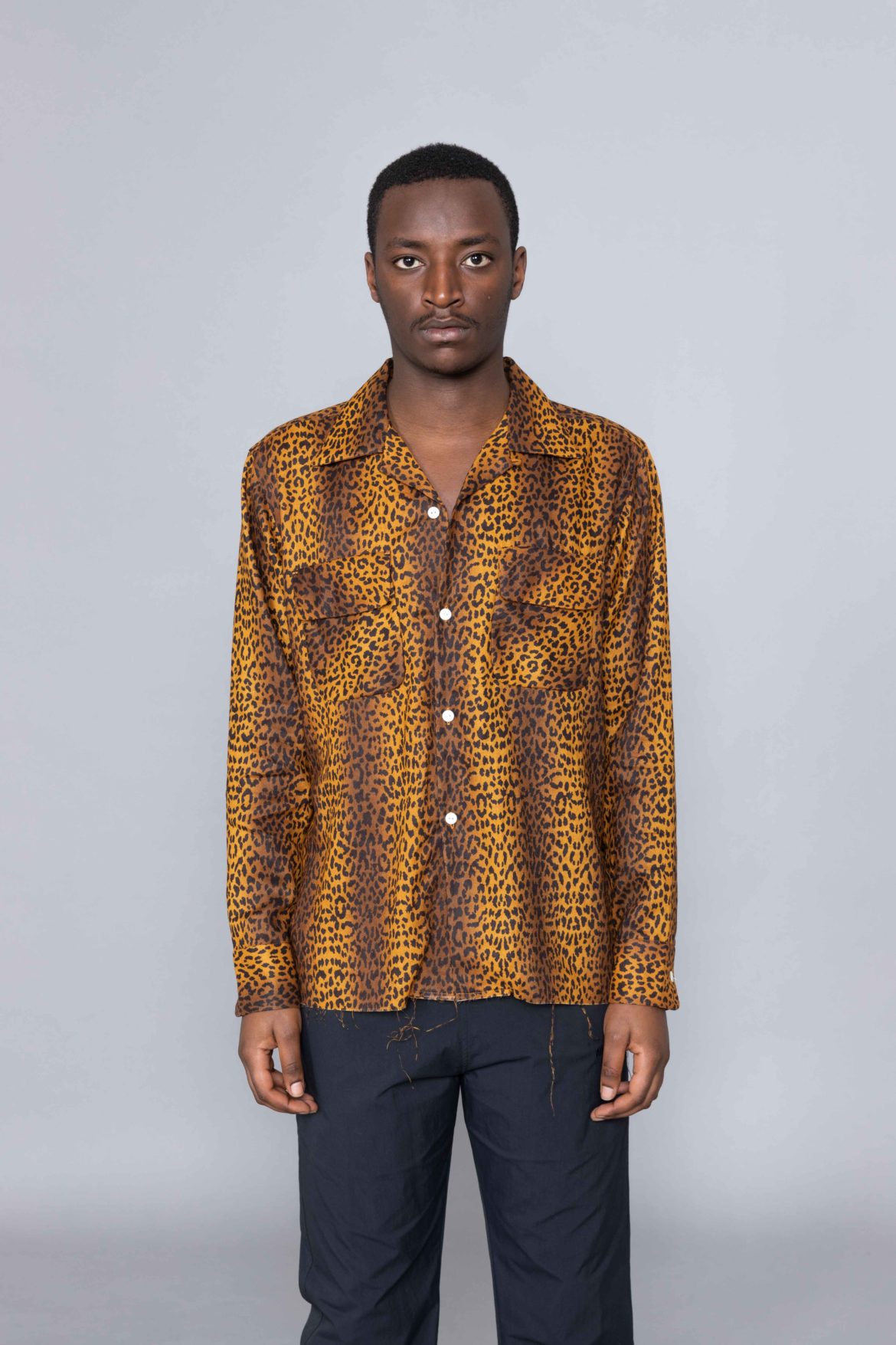 Classic Shirt Leopard Print Brown 