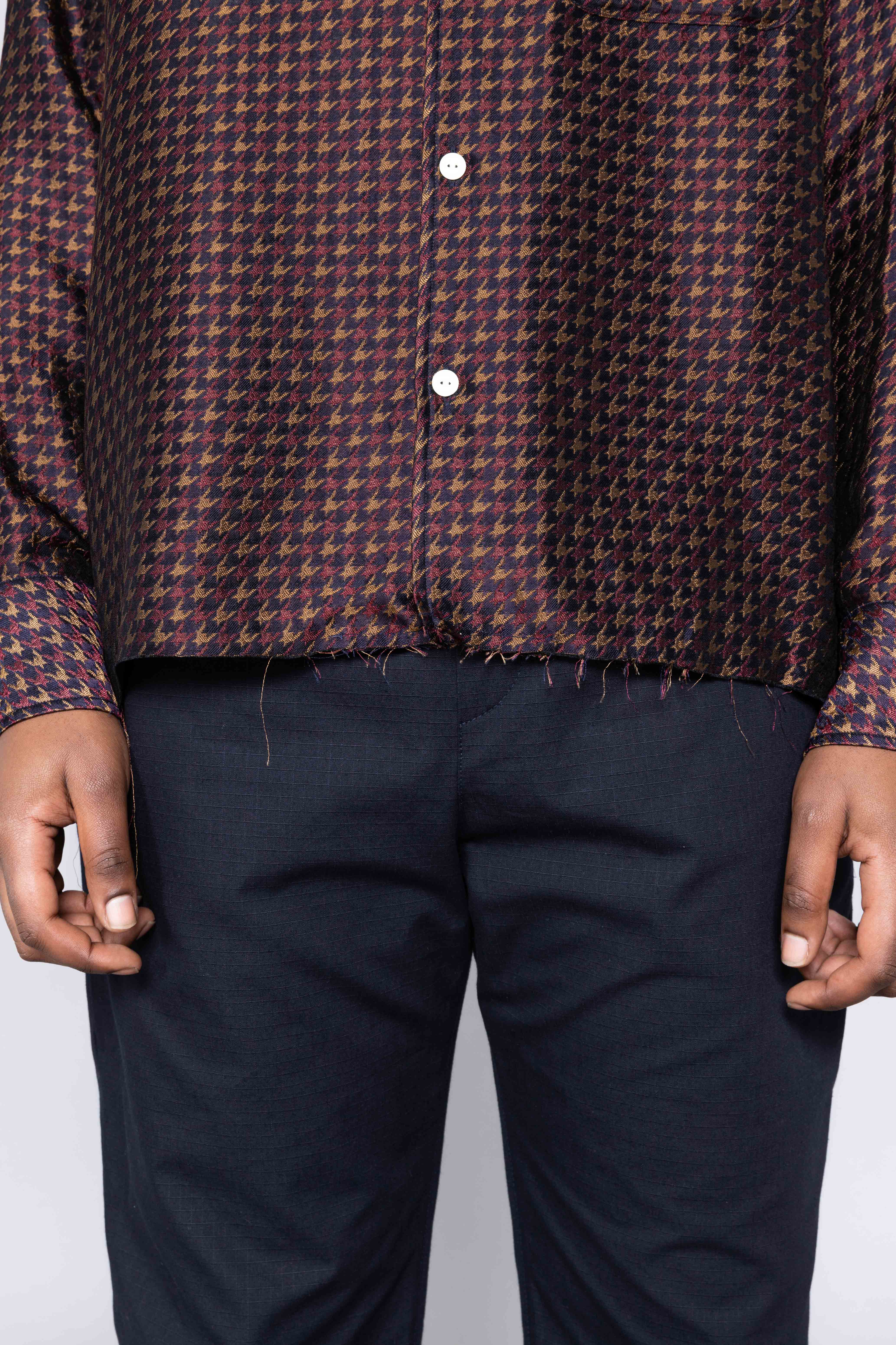 Needles Cut-Off Bottom Italian Collar 