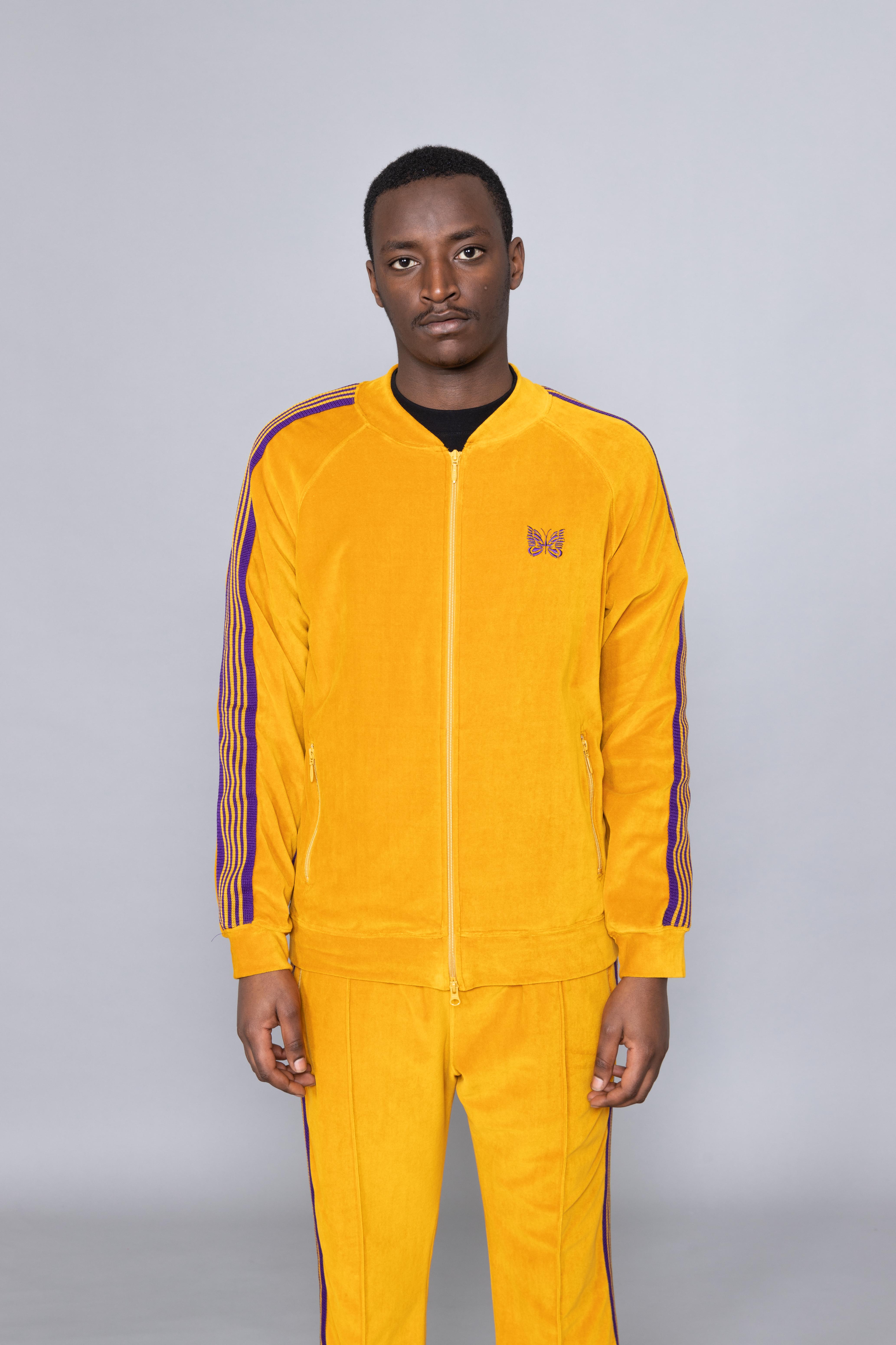 42％割引M【あすつく】 VELOUR TRACK JACKET & PANTS【MUSTARD】 ジャージ トップスMOTA.ON