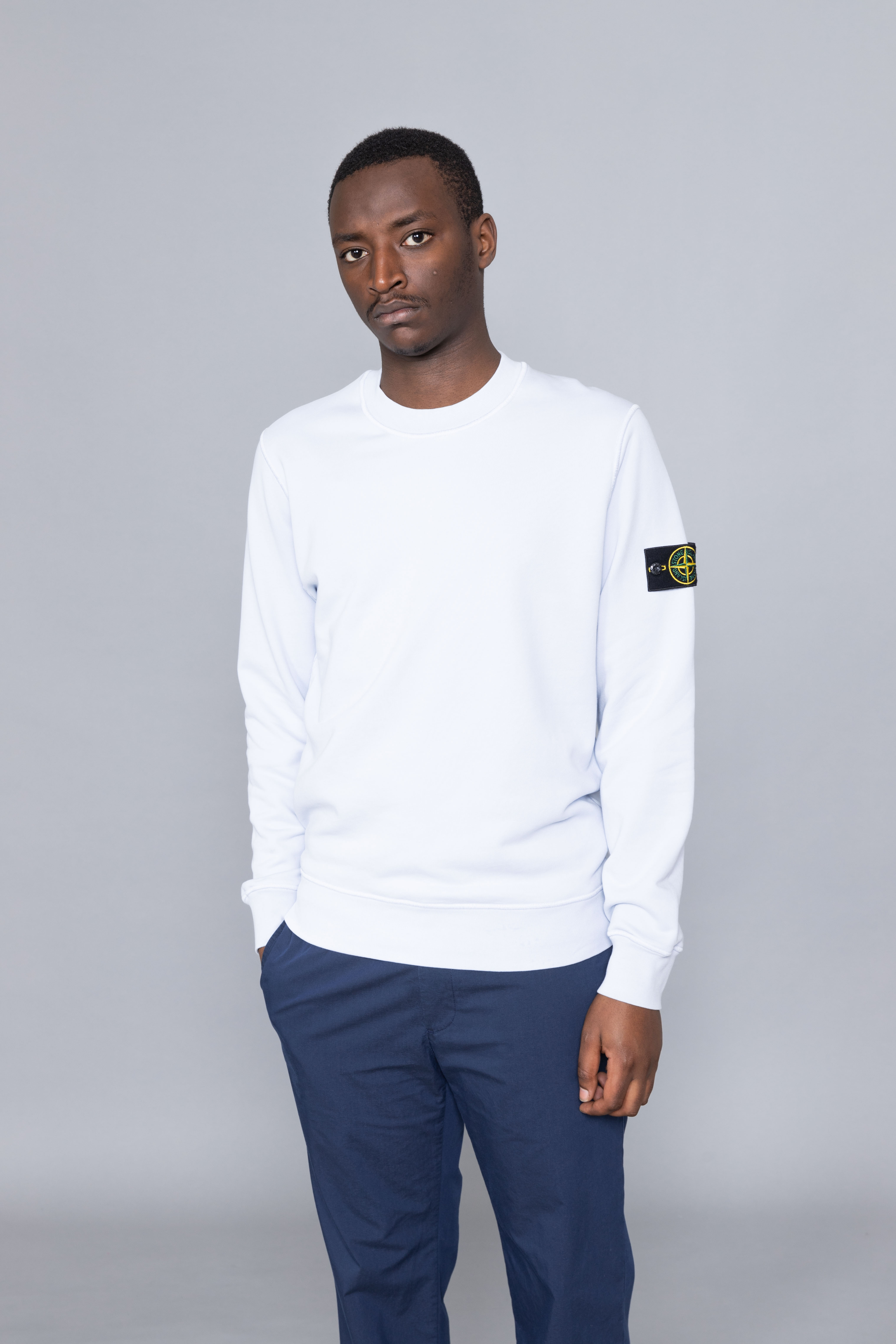 stone island sweatshirt sky blue