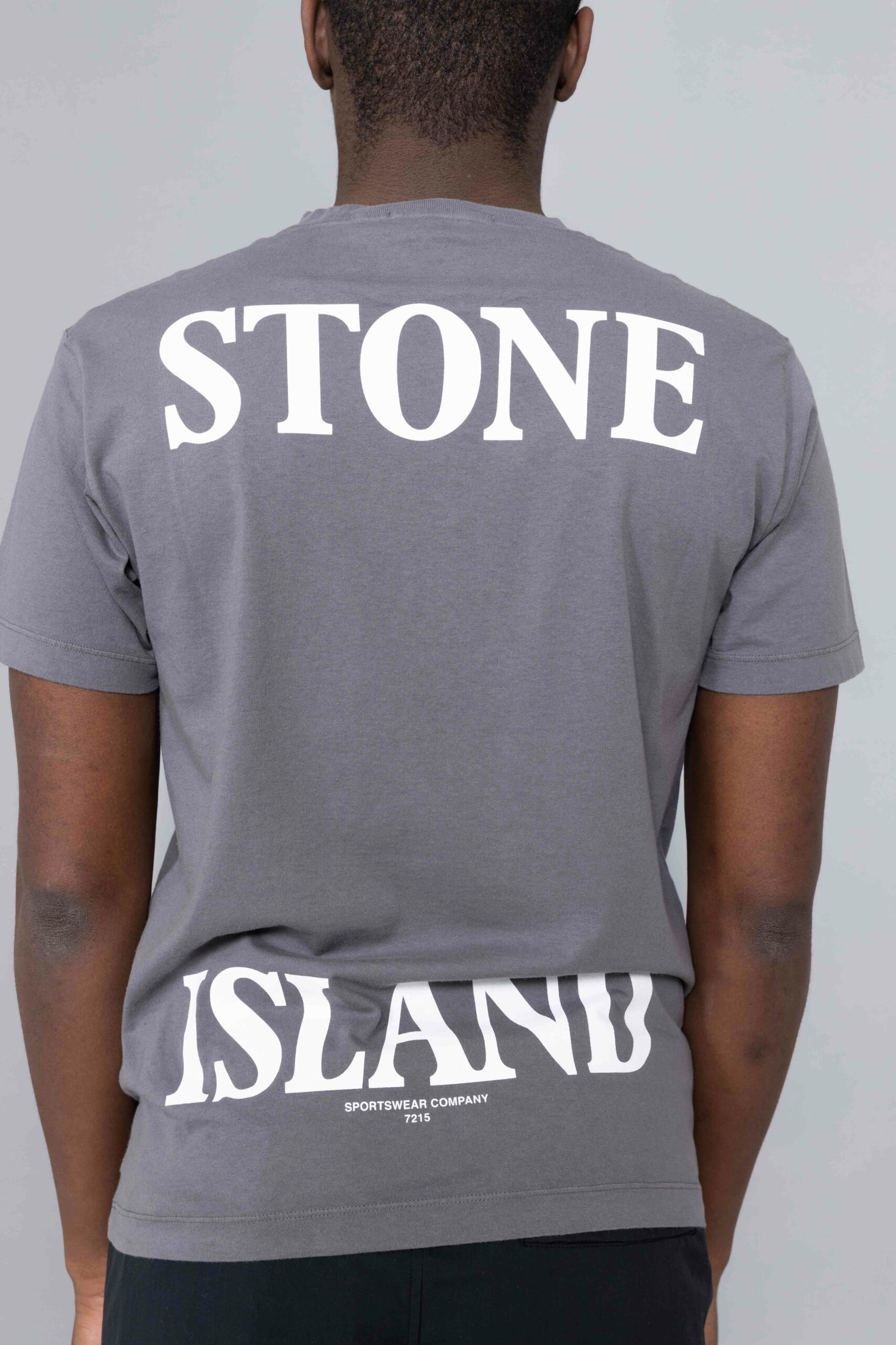 Stone Island Logo Back Tshirt Blue Grey sale Centrevillestore