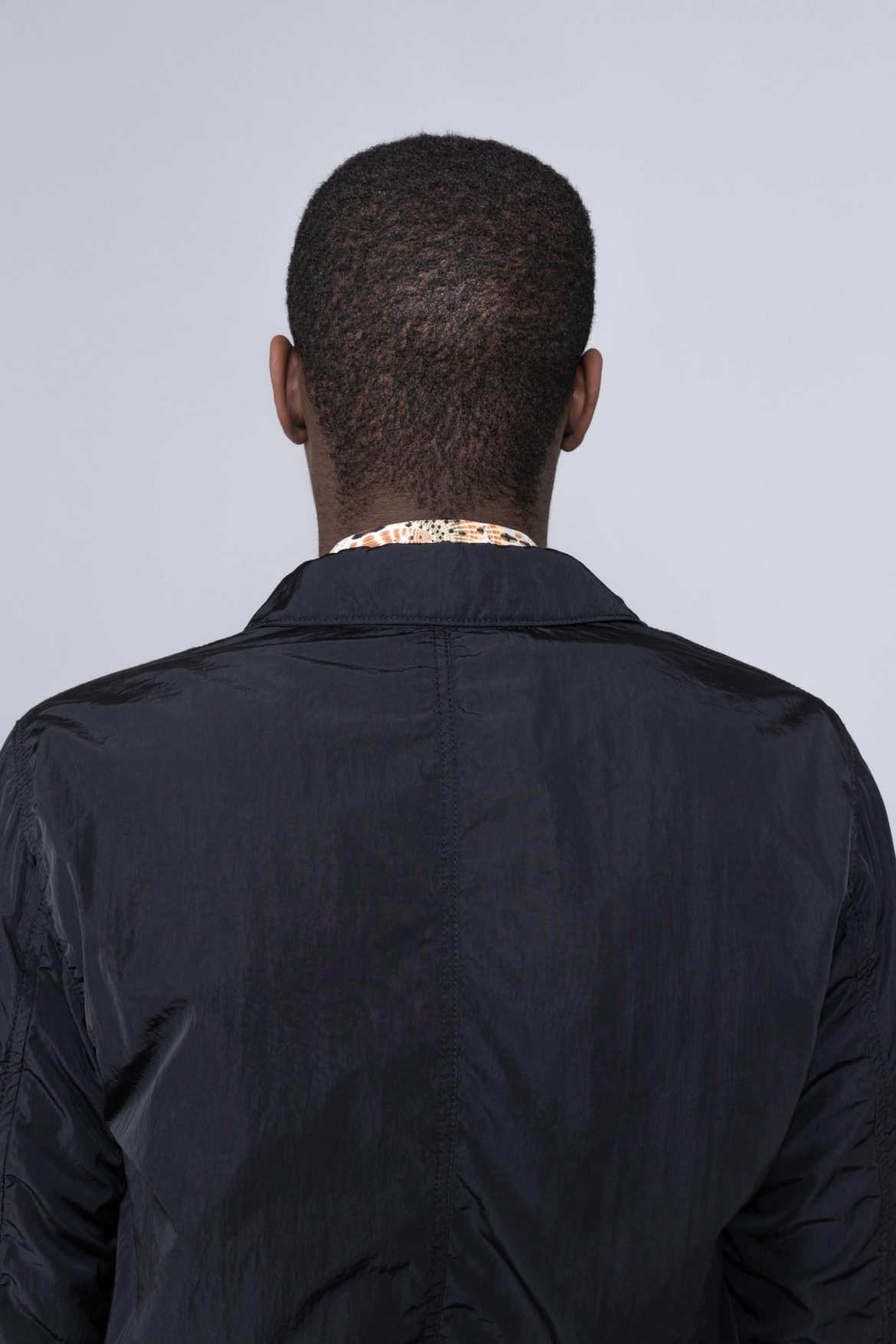 stone island black nylon overshirt