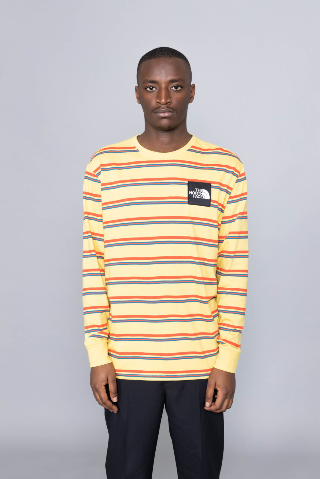 yellow north face long sleeve