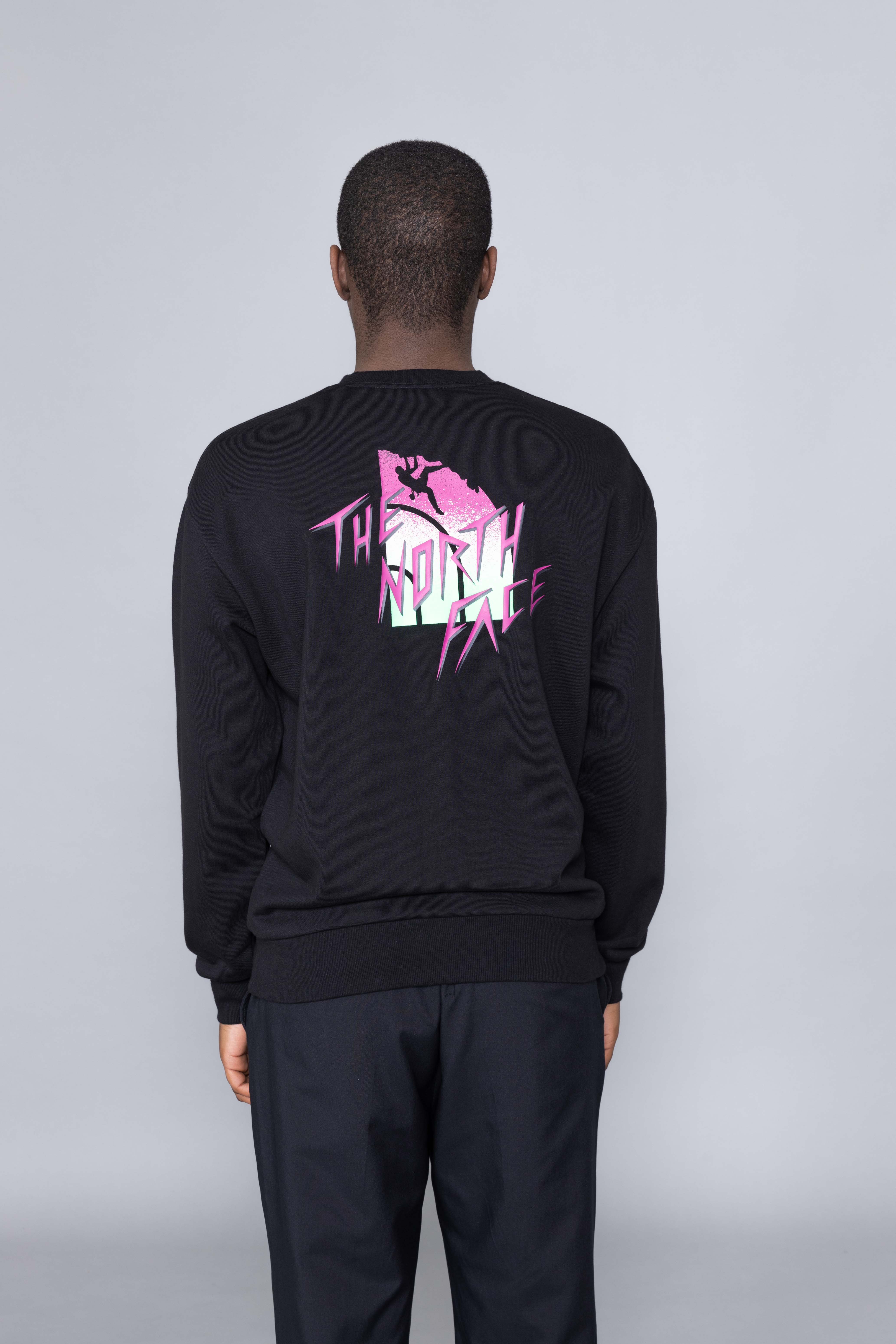 north face black crew neck