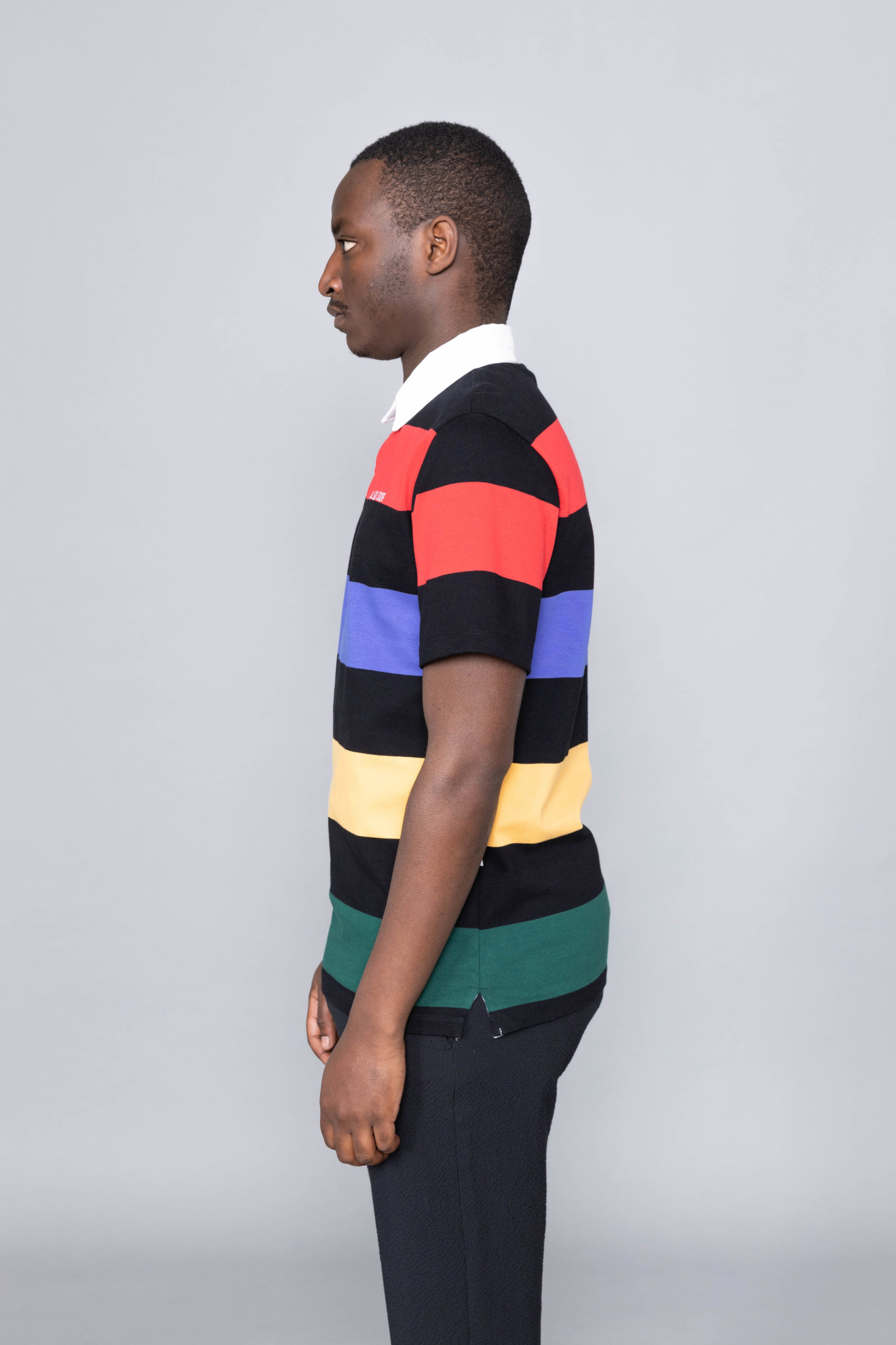 Aime Leon Dore Multi Stripe Rugby Polo red Centrevillestore