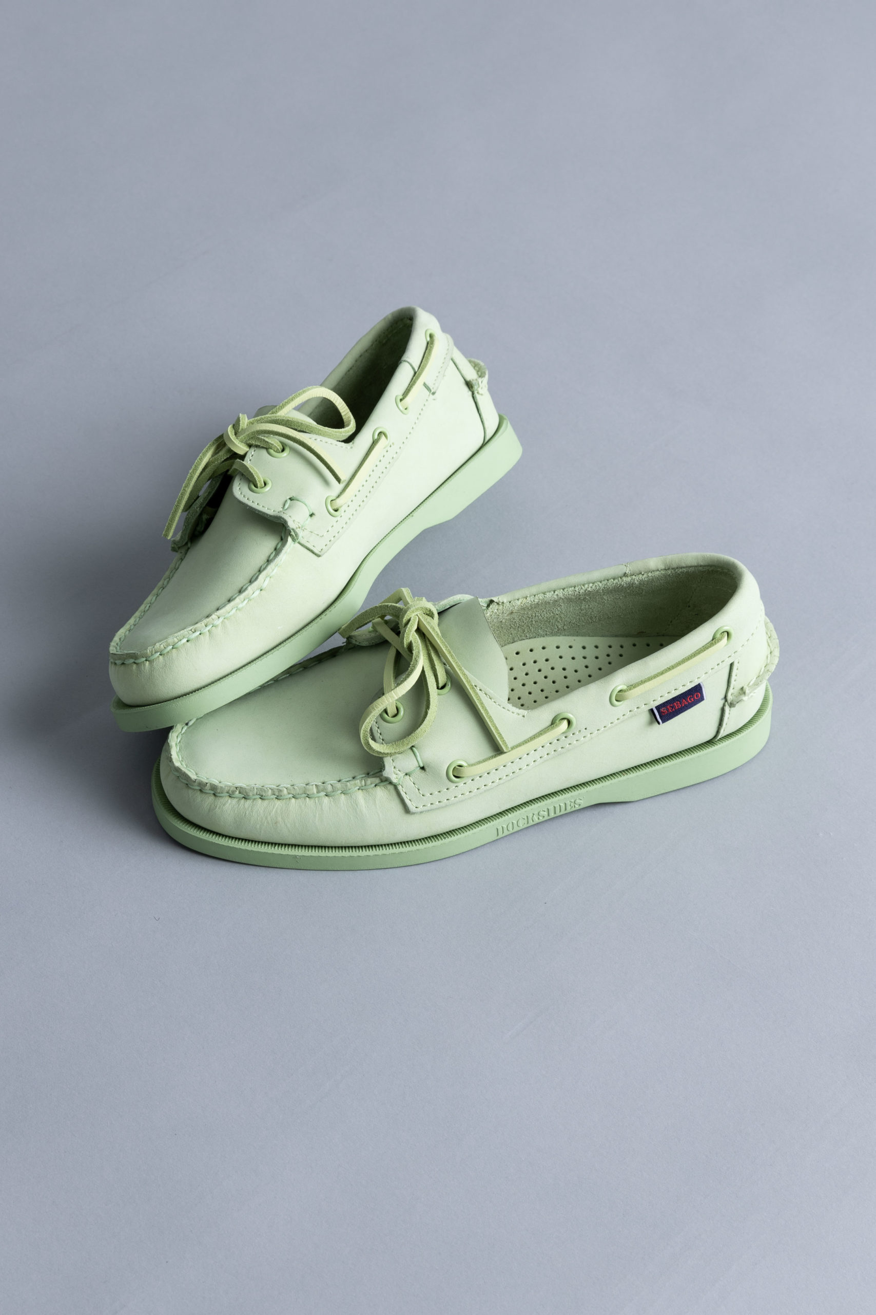 sebago docksides green