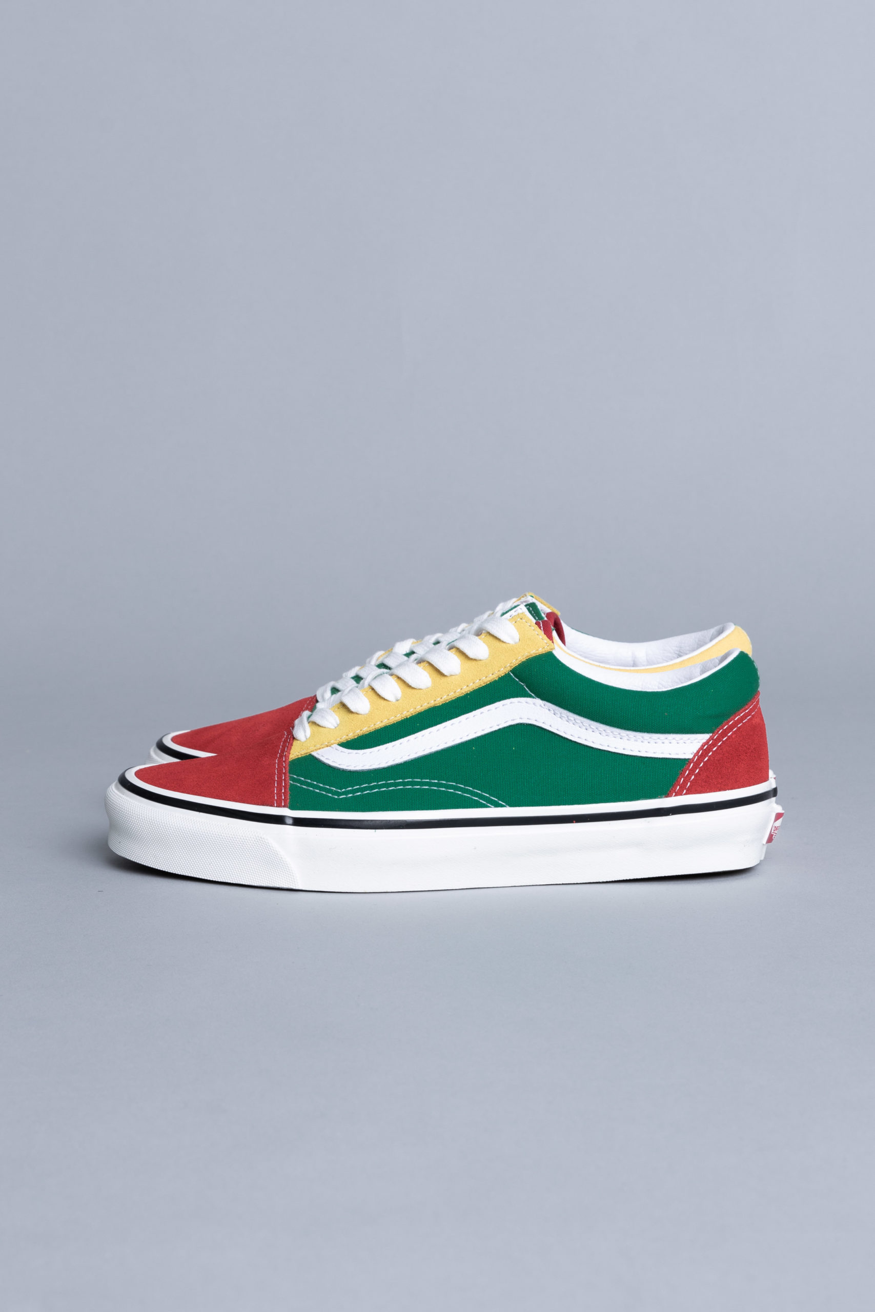 vans old skool red blue yellow green