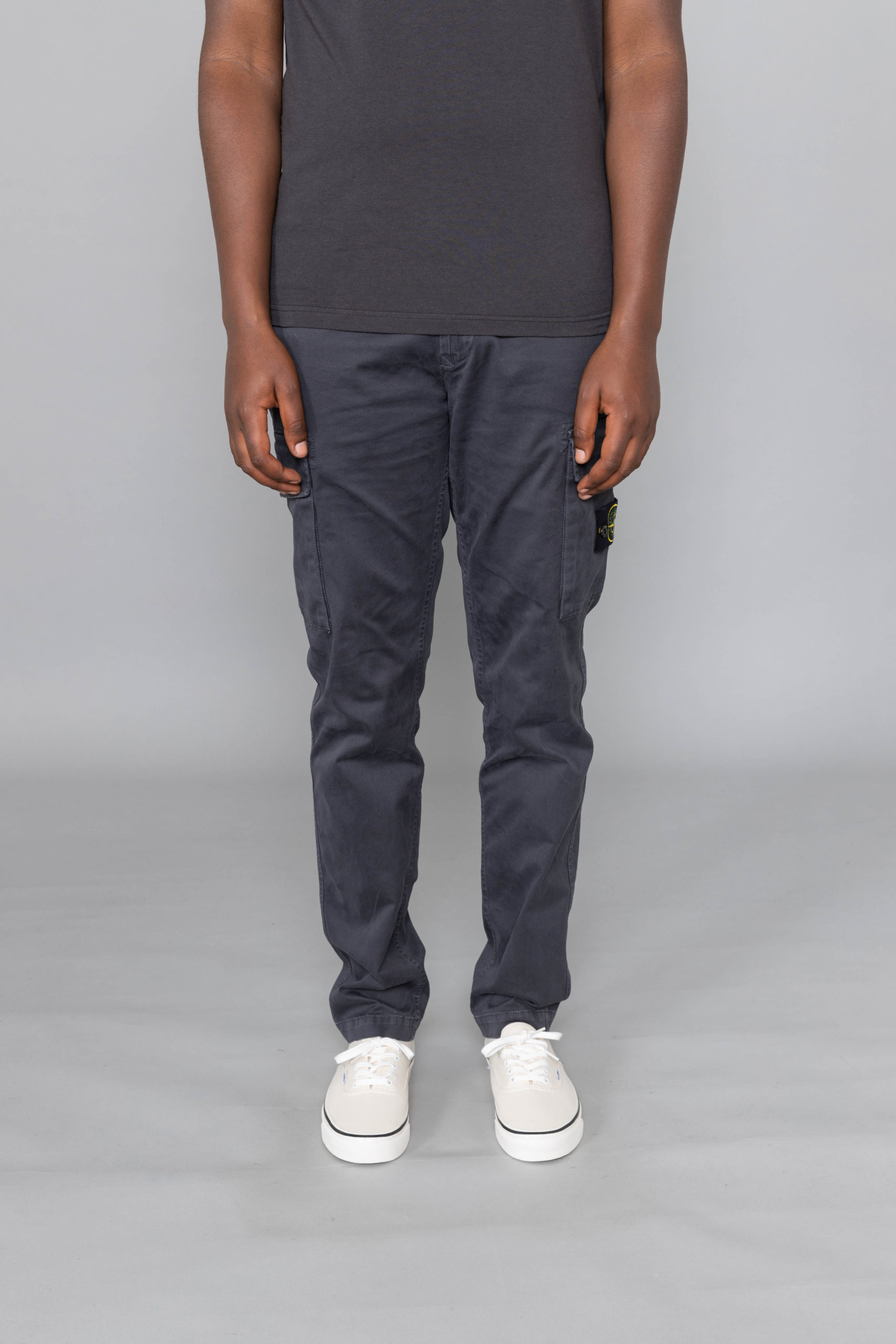 black stone island cargo trousers