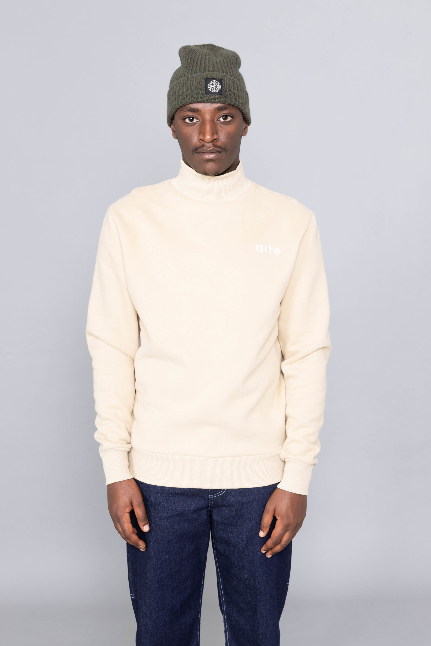 Stone Island Patch Logo Beanie Musk 