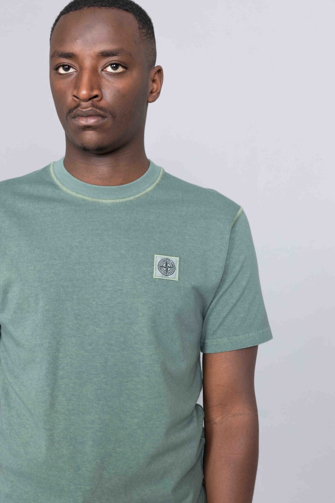 Stone island patch logo tee sale