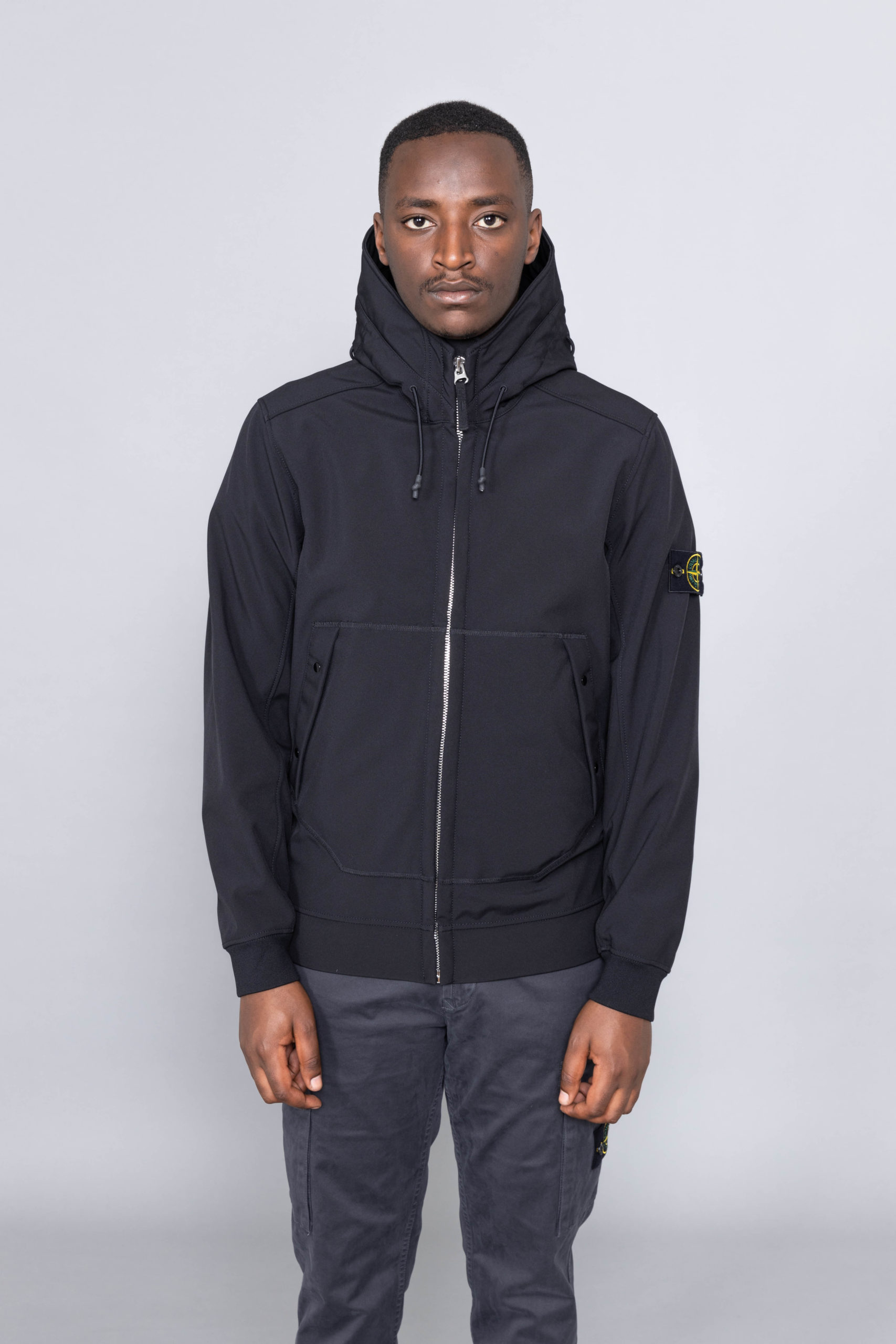 stone island soft shell r jacket black