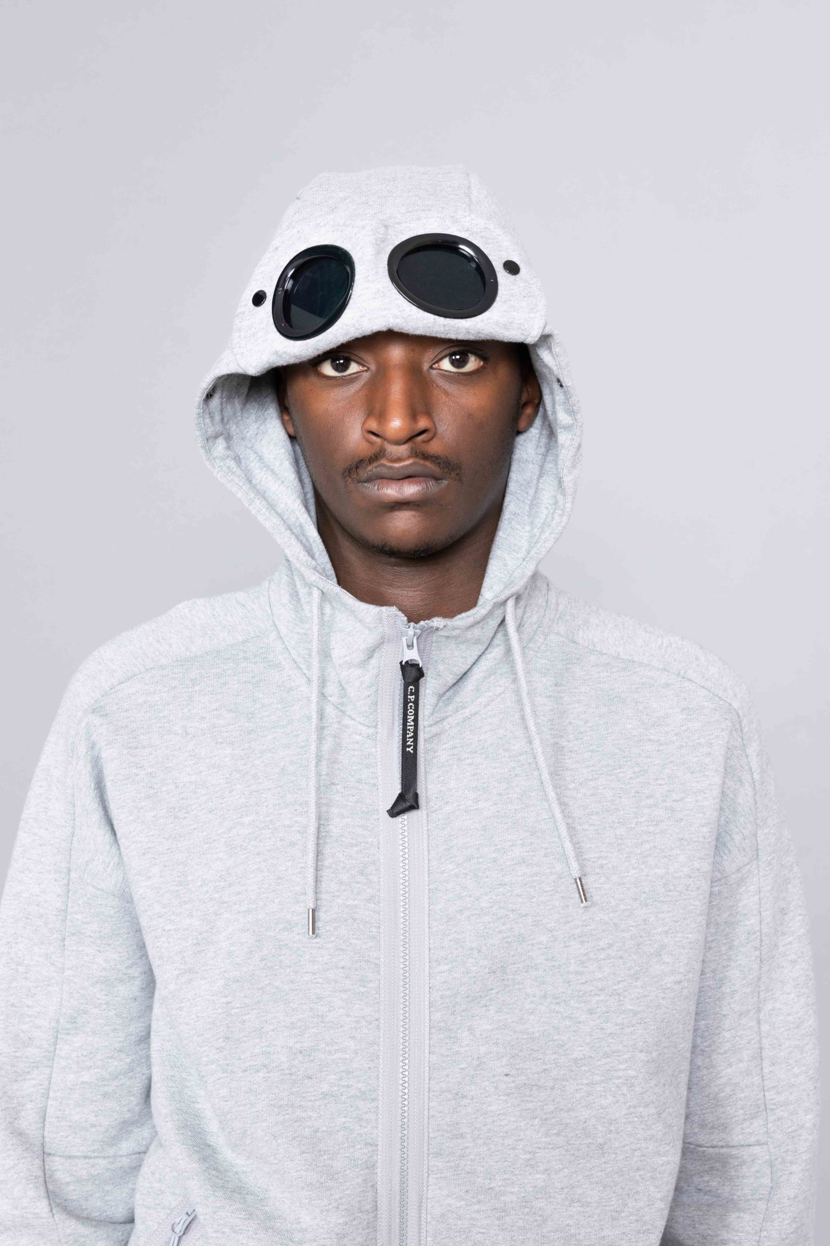 cp company goggle zip hoodie