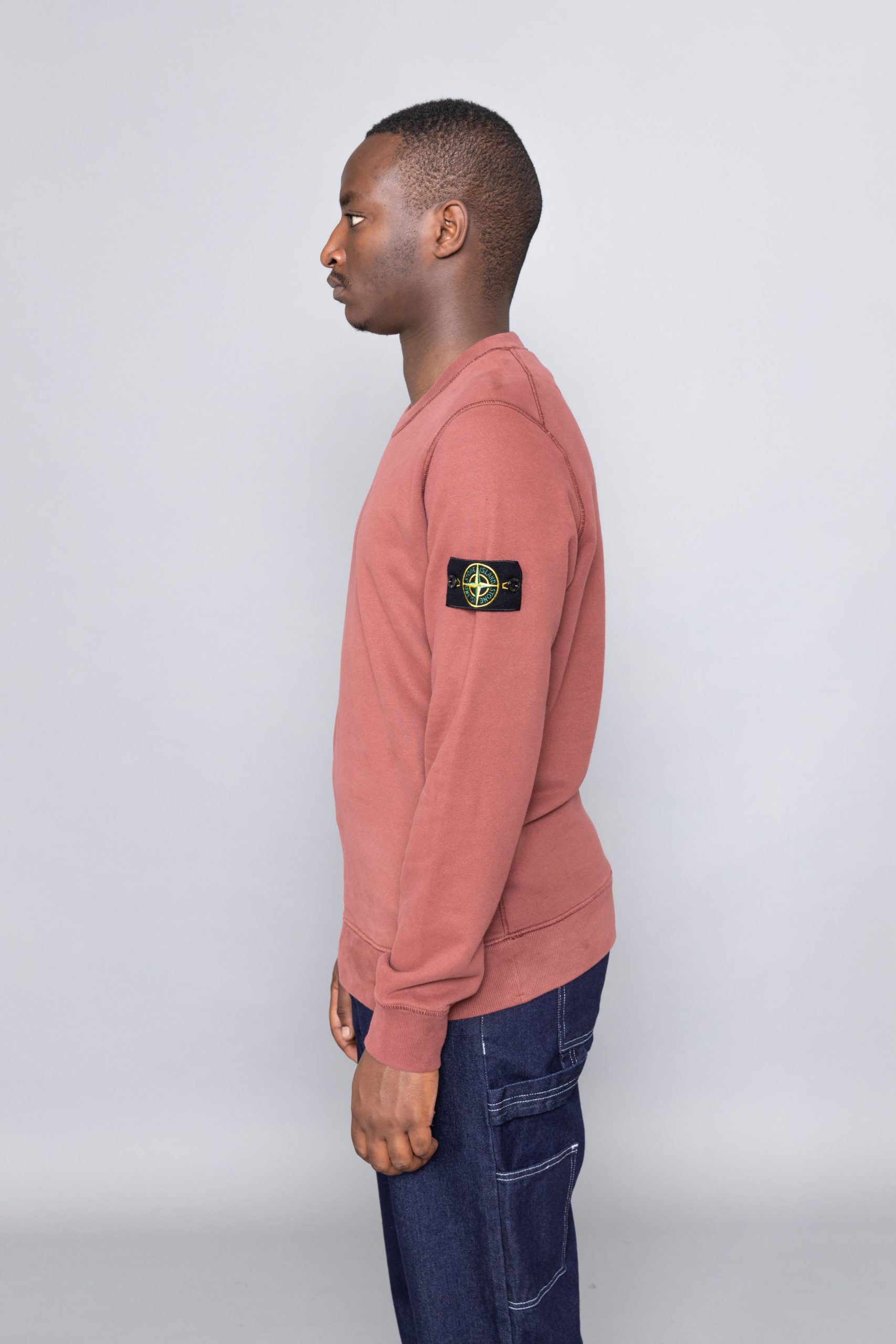 Stone Island Crewneck Sweatshirt Dark Burgundy overshirt Centrevillestore