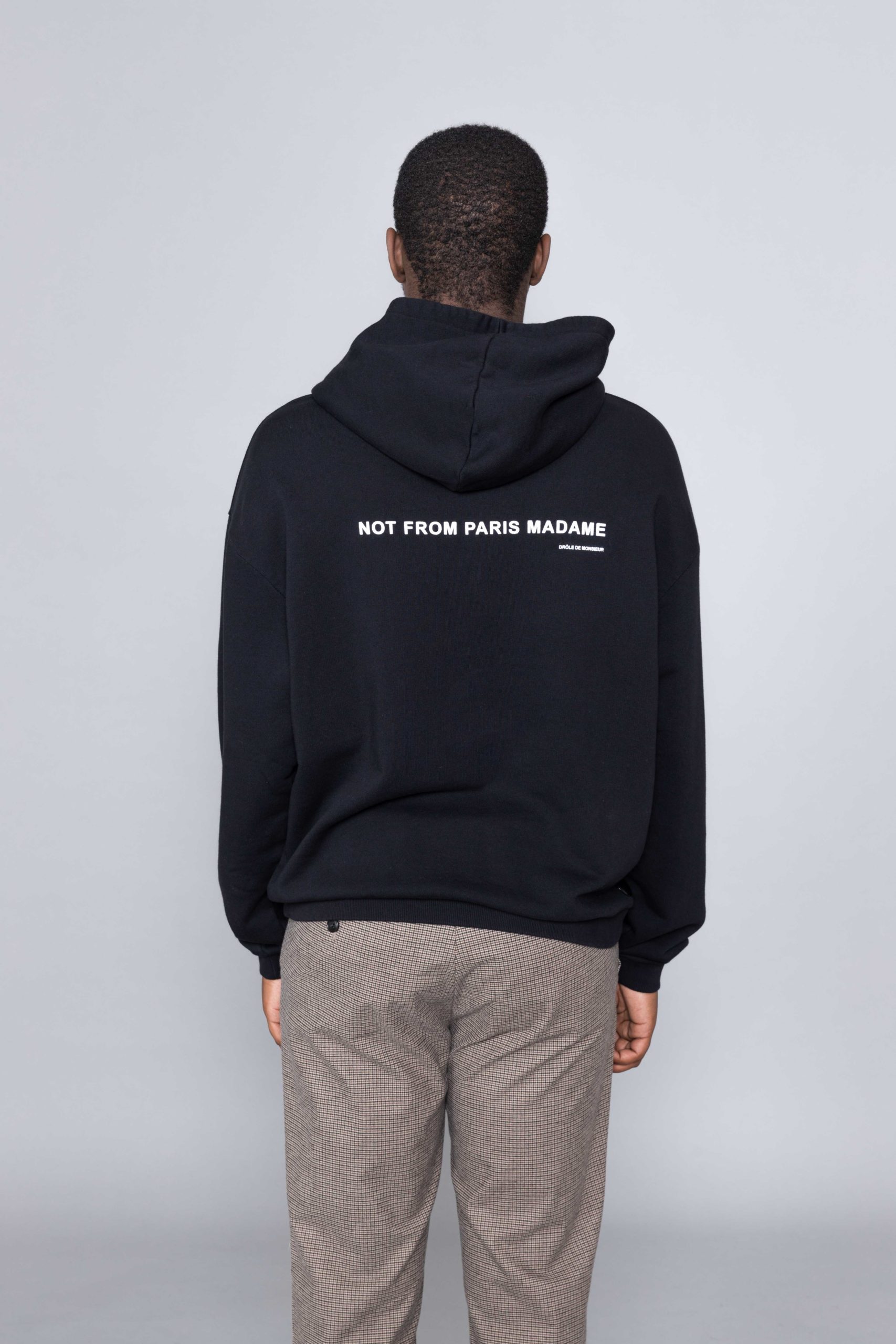 Drole de Monsieur Slogan Pocket Hoodie sale Centrevillestore
