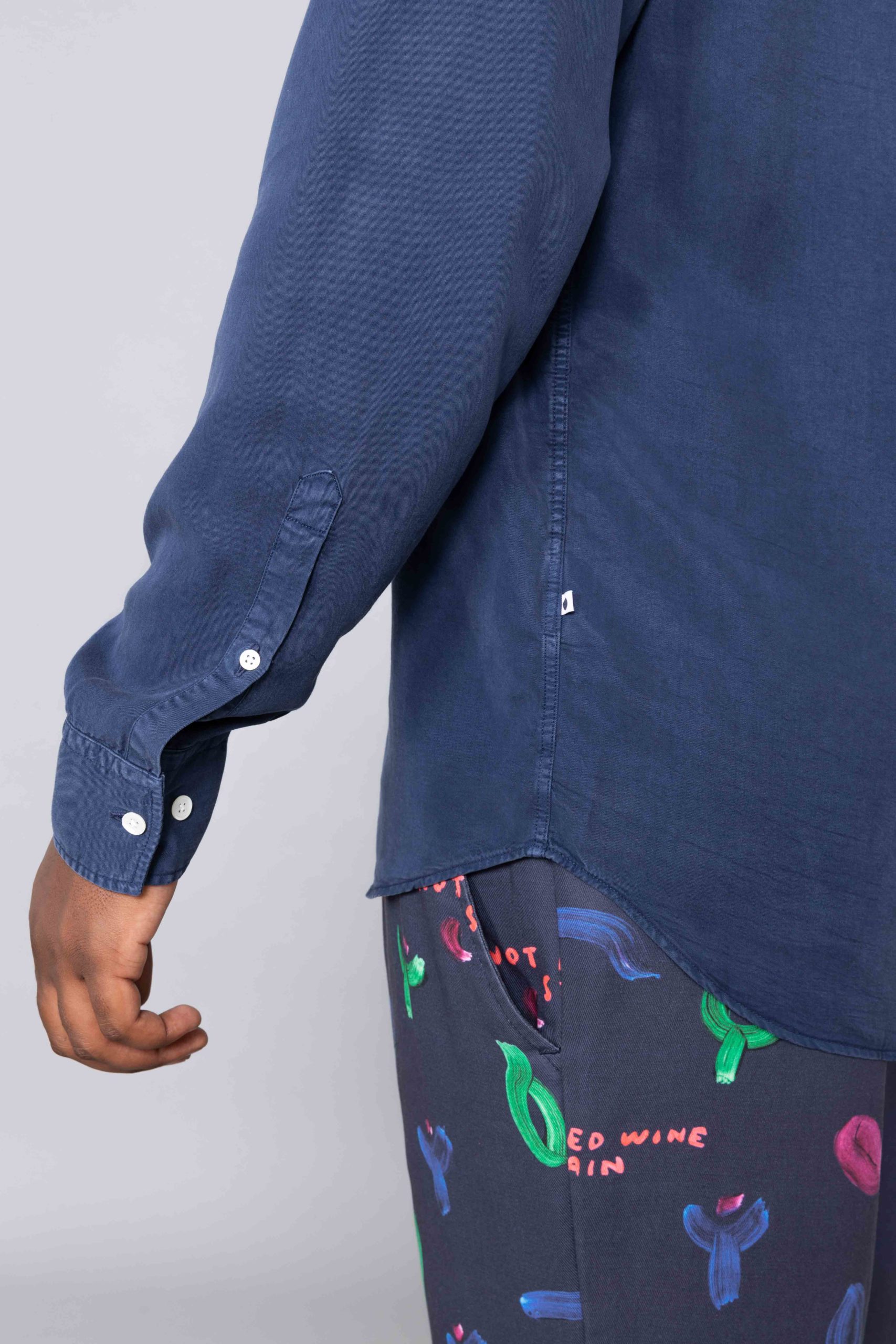 Tencel Levon Shirt Navy Blue Tencel Levon Shirt Navy Blue