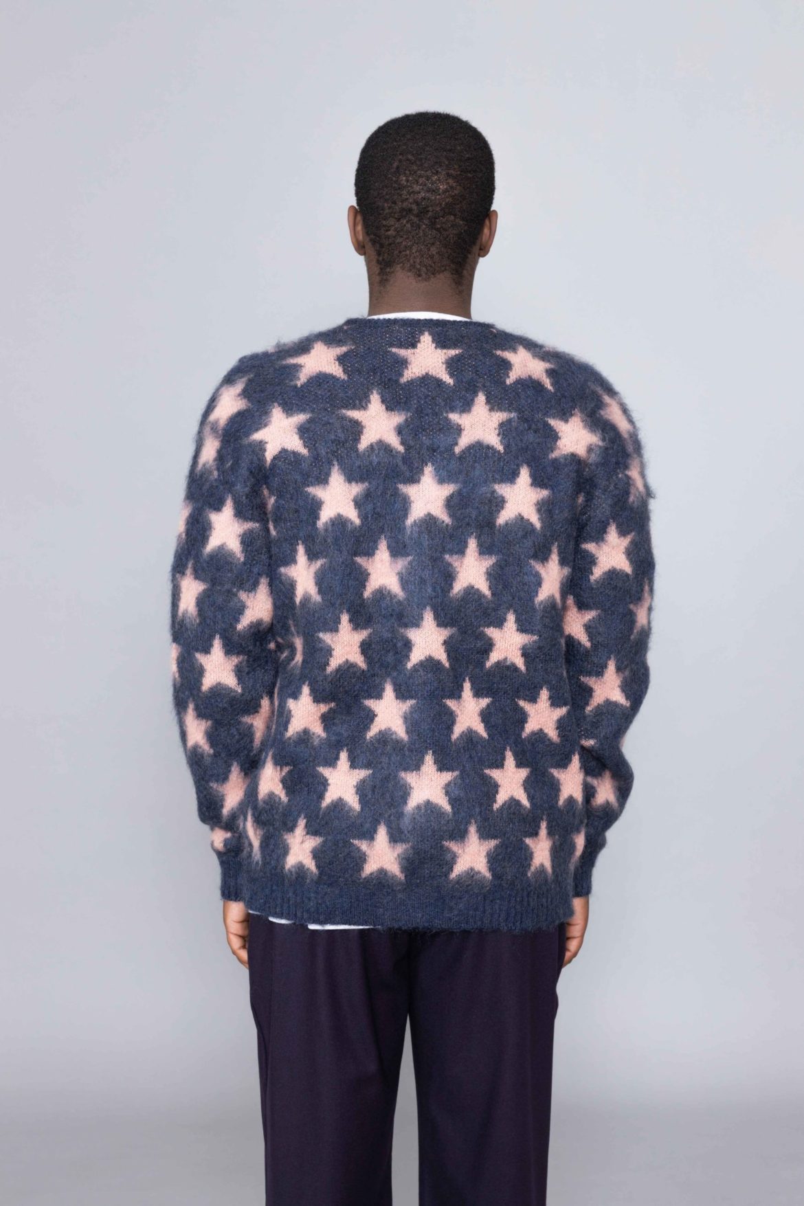 Needles Mohair Cardigan Star blue grey - Centrevillestore