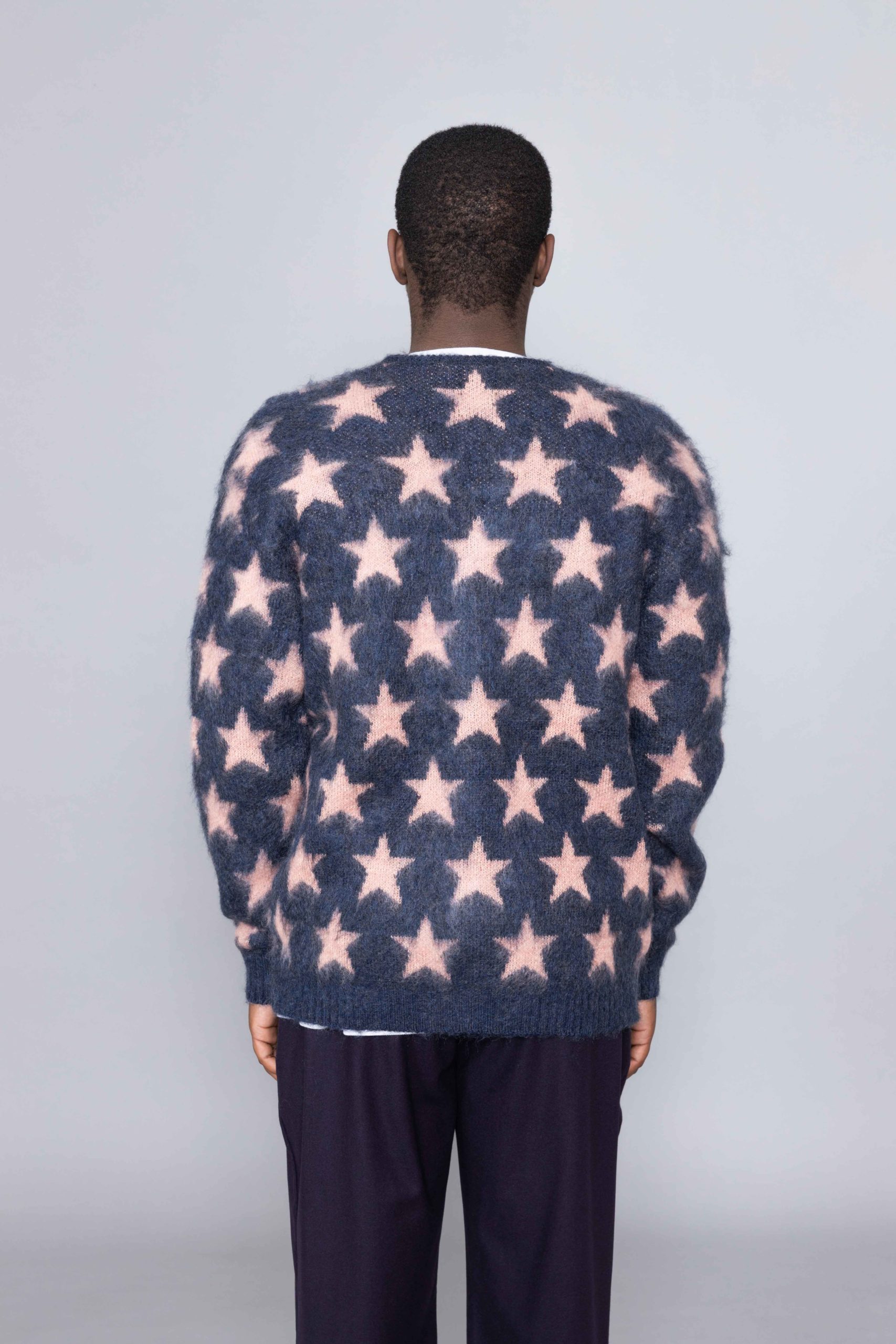 Needles Mohair Cardigan Star blue grey - Centrevillestore 