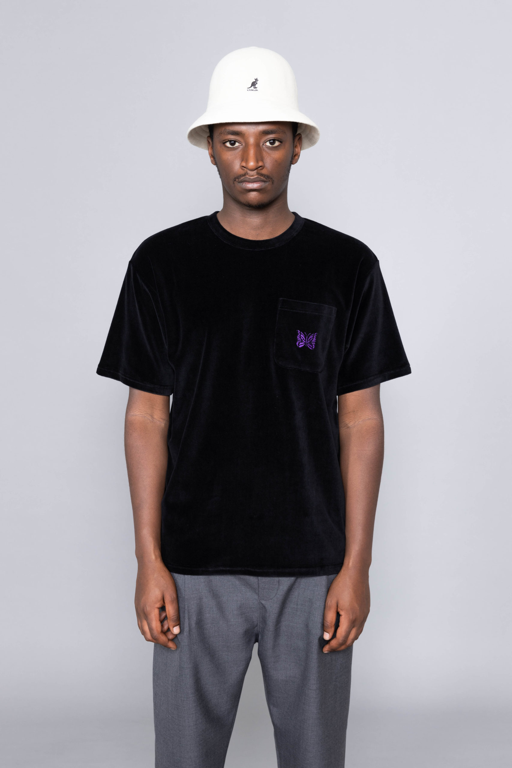 Needles Short Sleeve Pocket Tee Velour - Centrevillestore